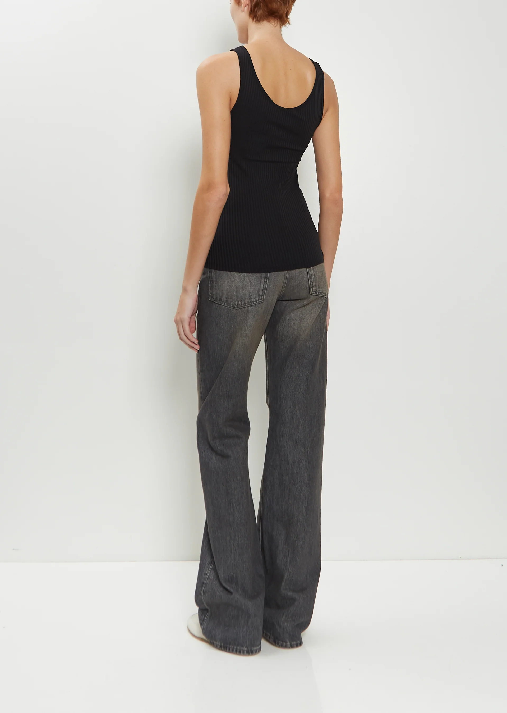 Luiza Organic Cotton Blend Tank — Black - Image 3