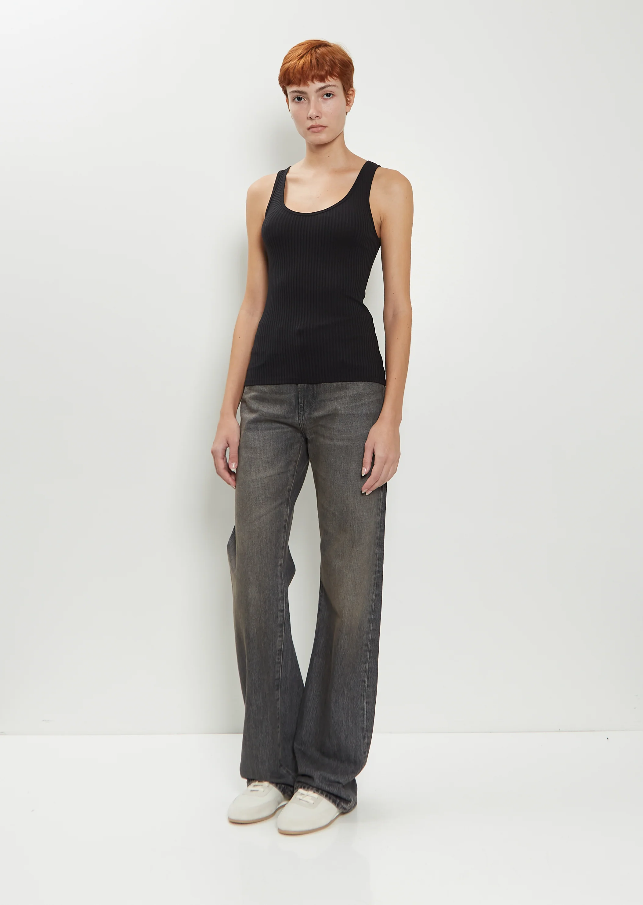 Luiza Organic Cotton Blend Tank — Black - Image 4