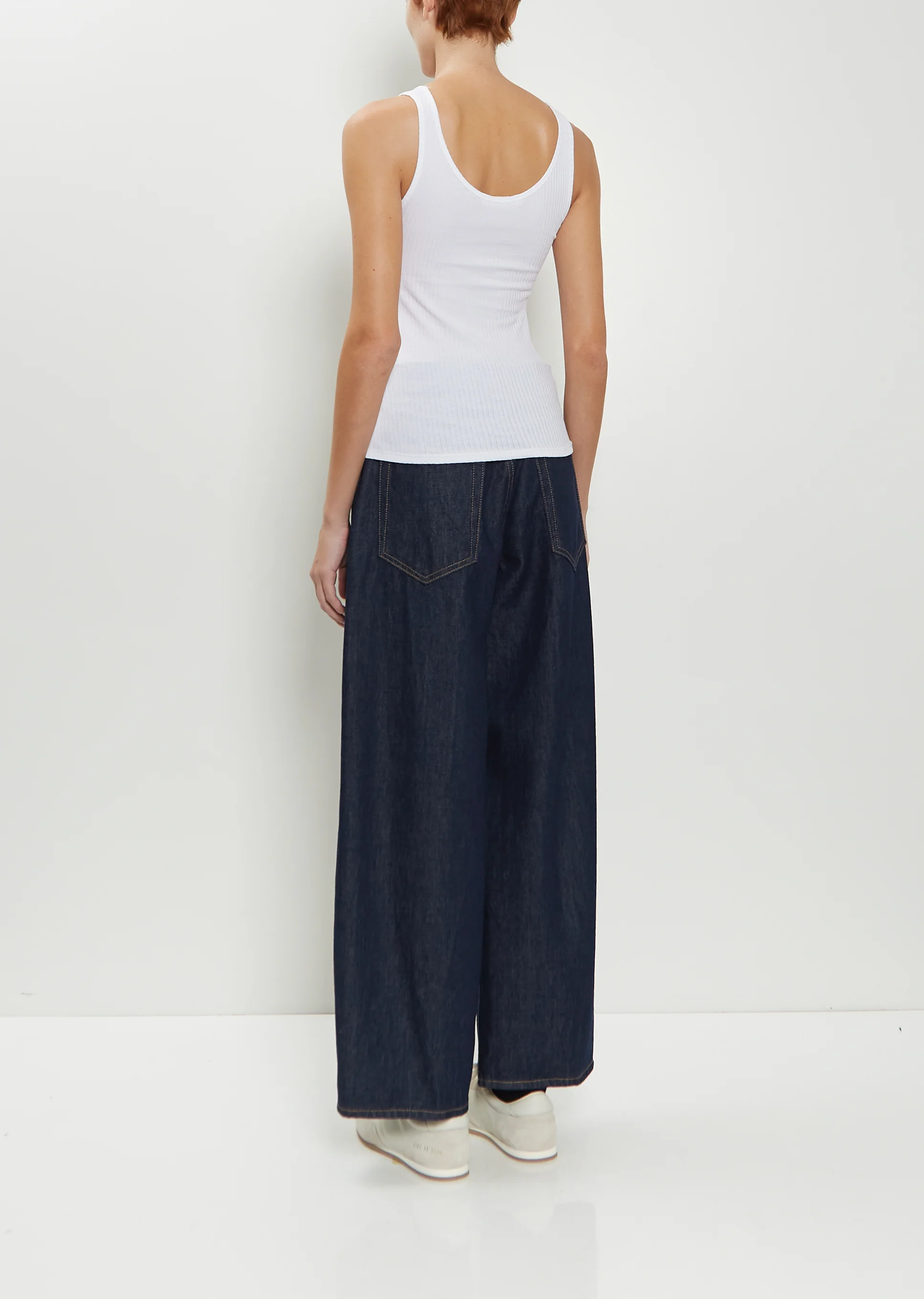 Luiza Organic Cotton Blend Tank — White - Image 3