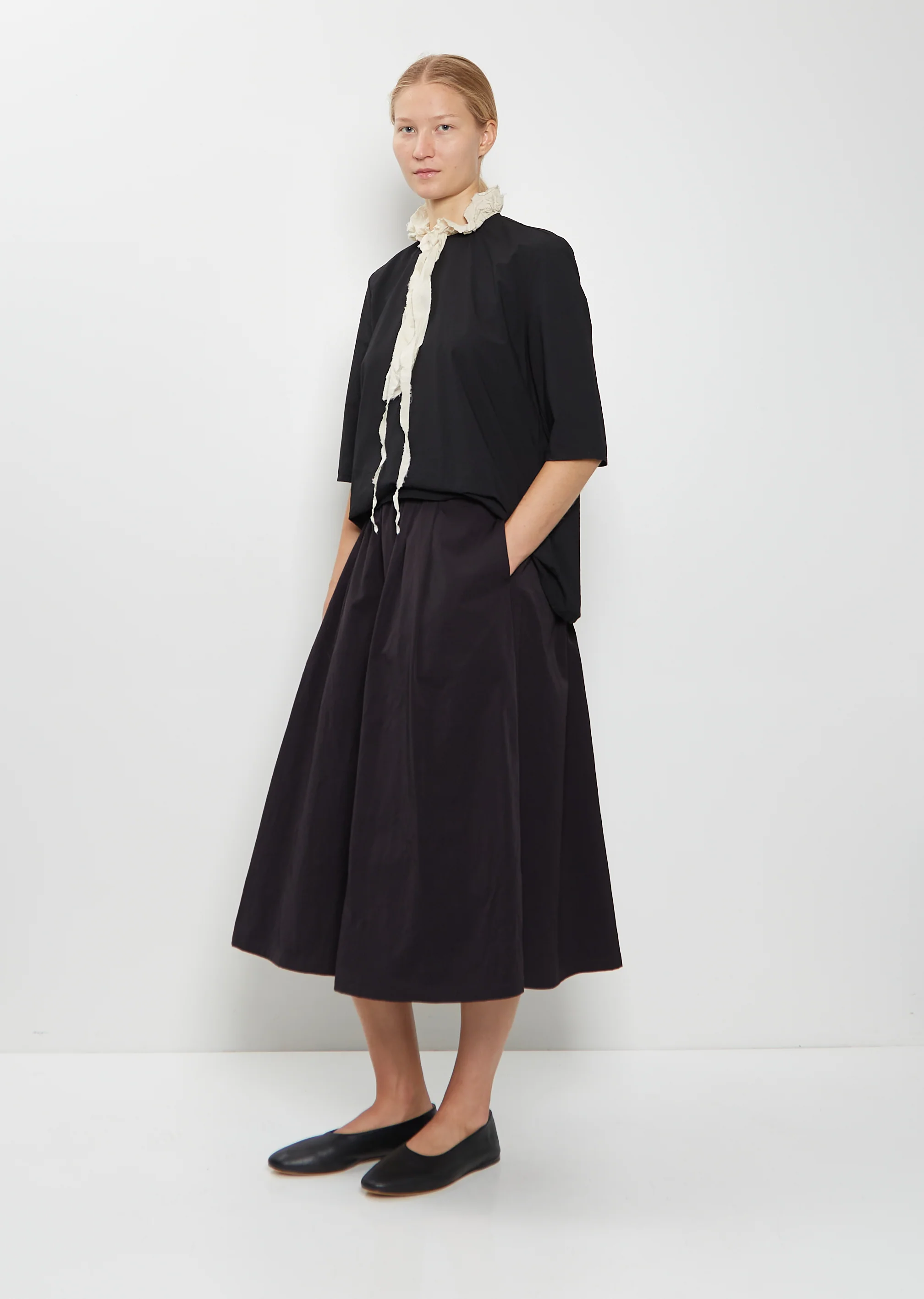 Cotton Pleated Skirt - Image 4