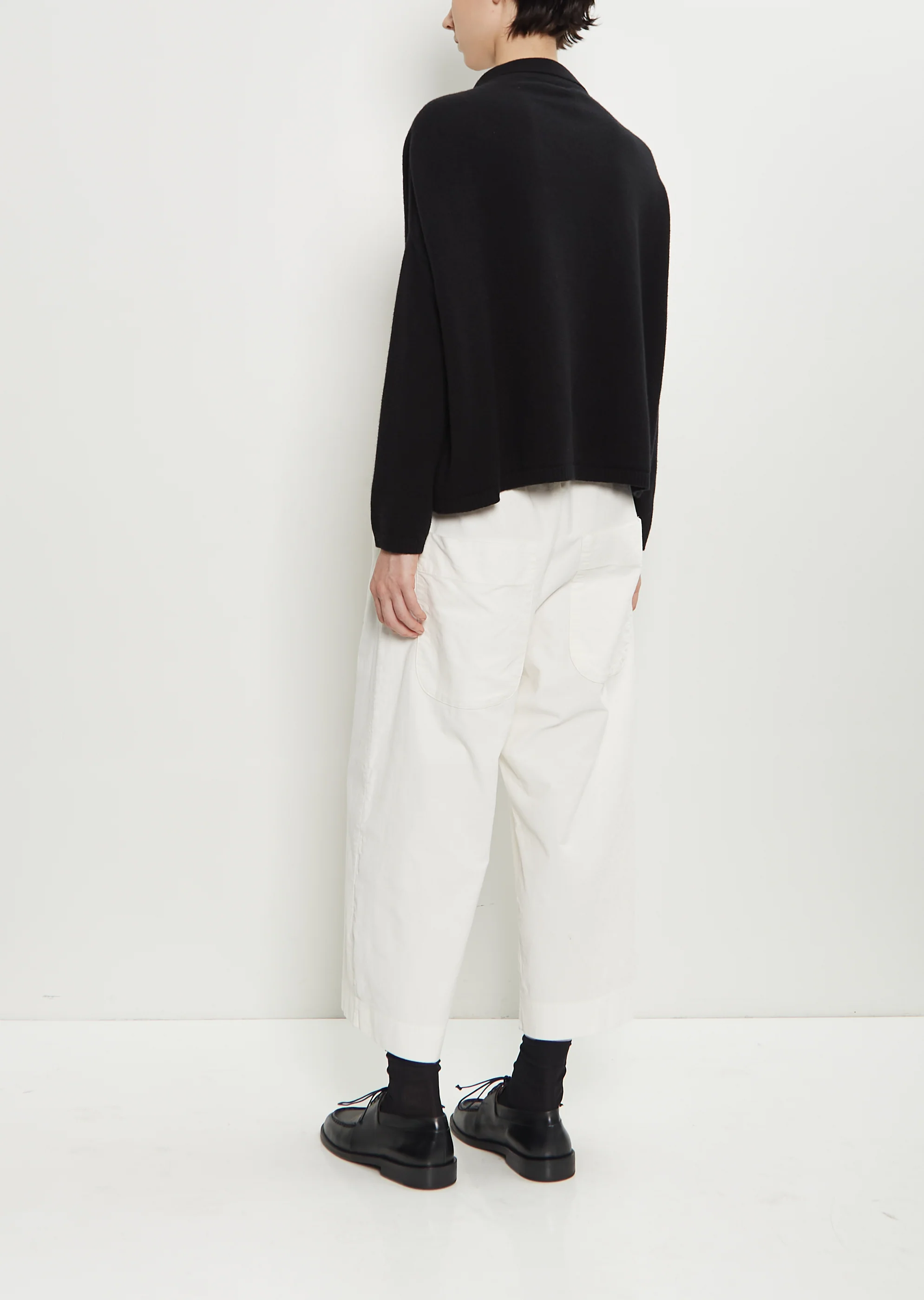 Cashmere Polo Sweater — Black - Image 3