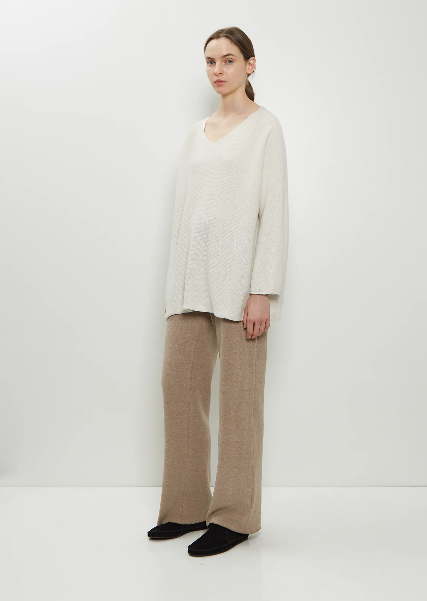 Cashmere Oversized Boatneck — Oatmeal - Image 4