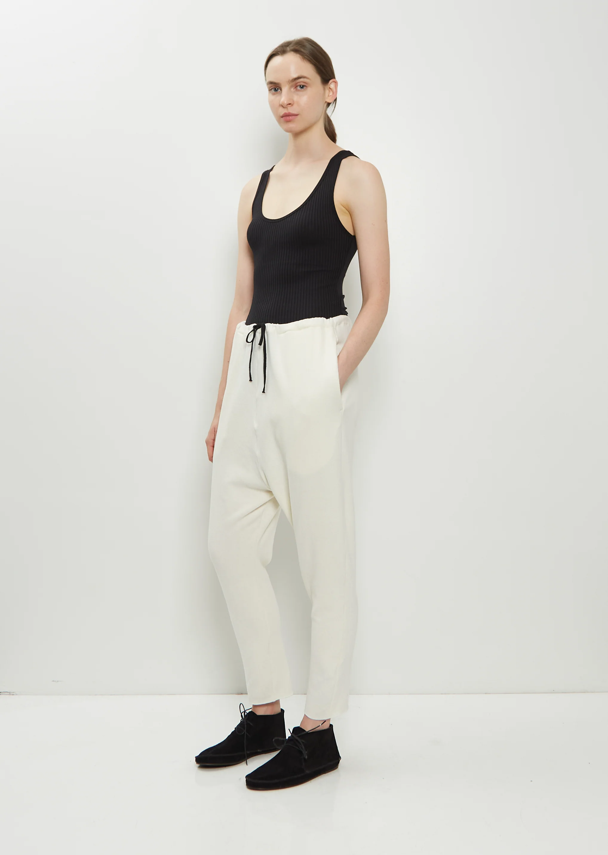 Stretch Jersey New Basic Pants — Milk - Image 4