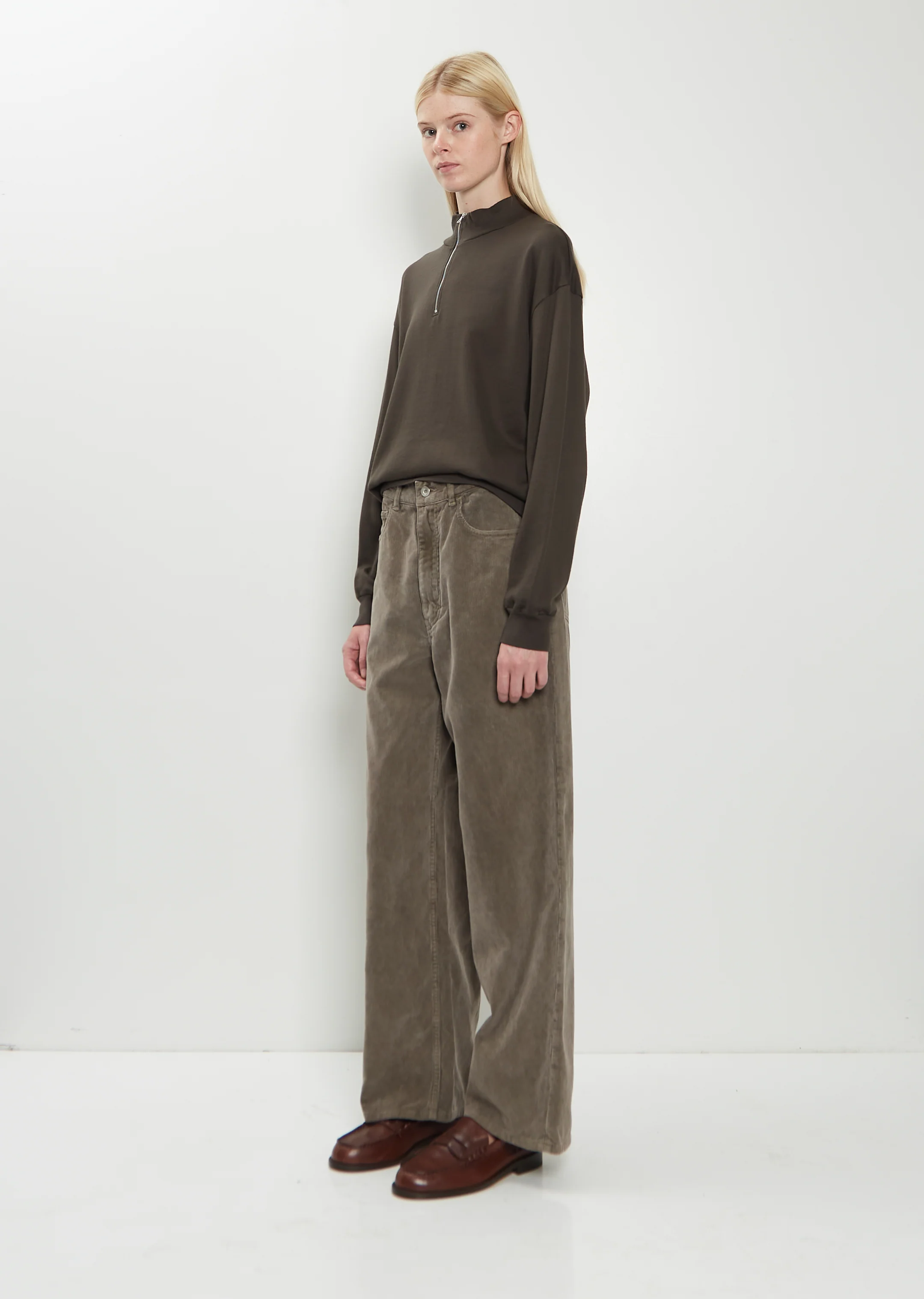 Super High Gauge Sweat Half Zip Pullover - Image 4