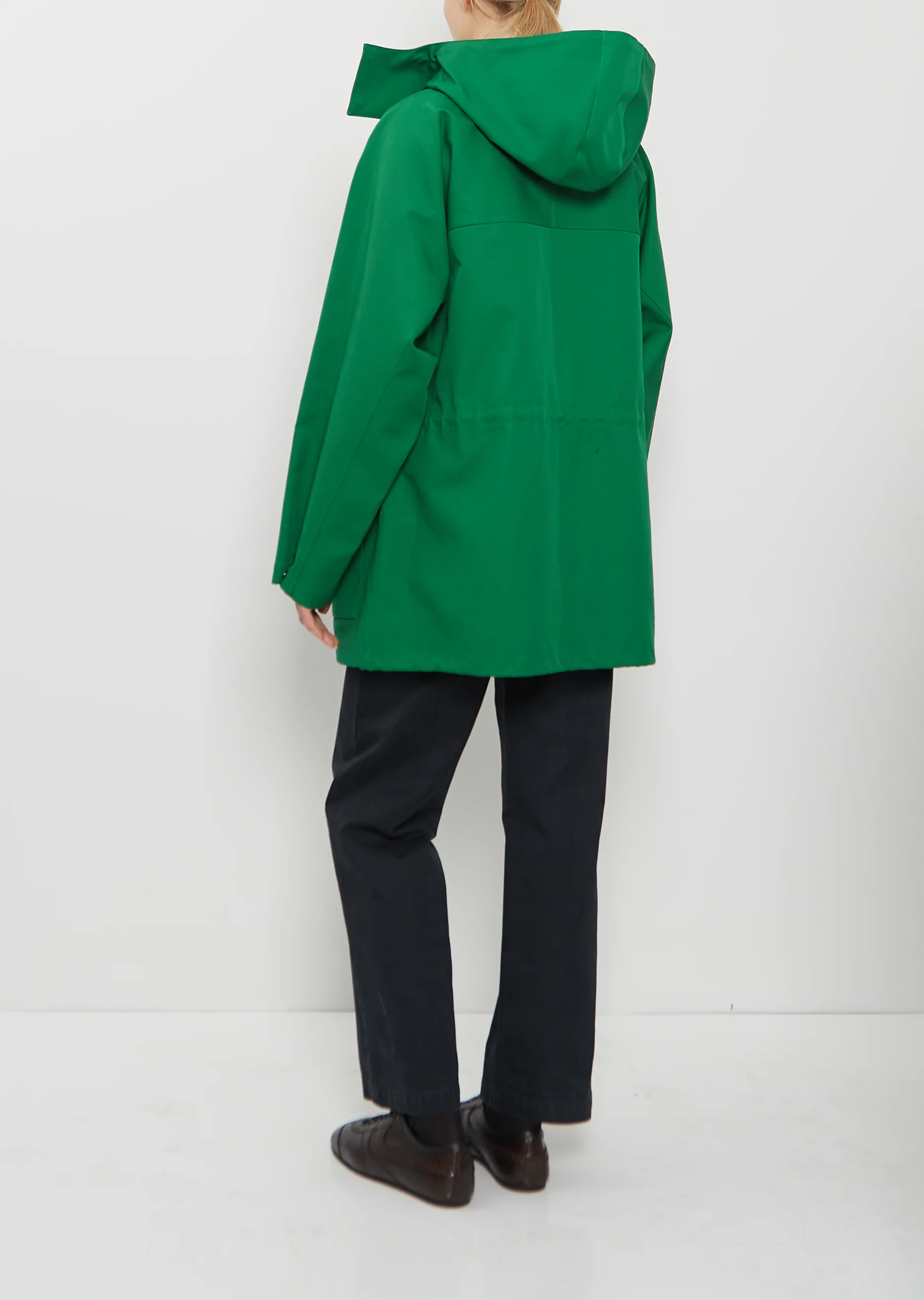 Bonded Cotton Gabardine Blouson — Green - Image 3