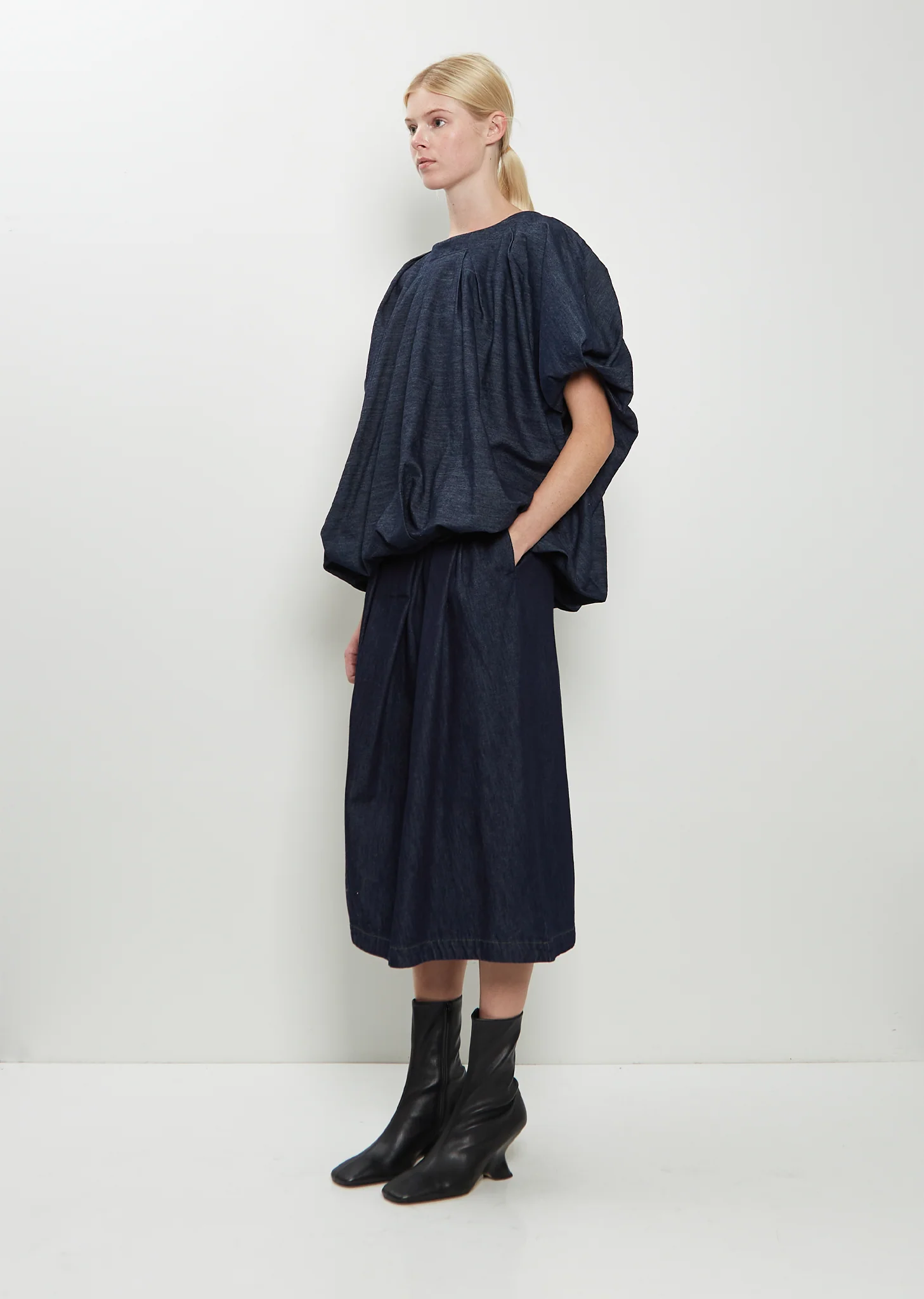 Crunch Bis Cotton Denim Top - Image 4