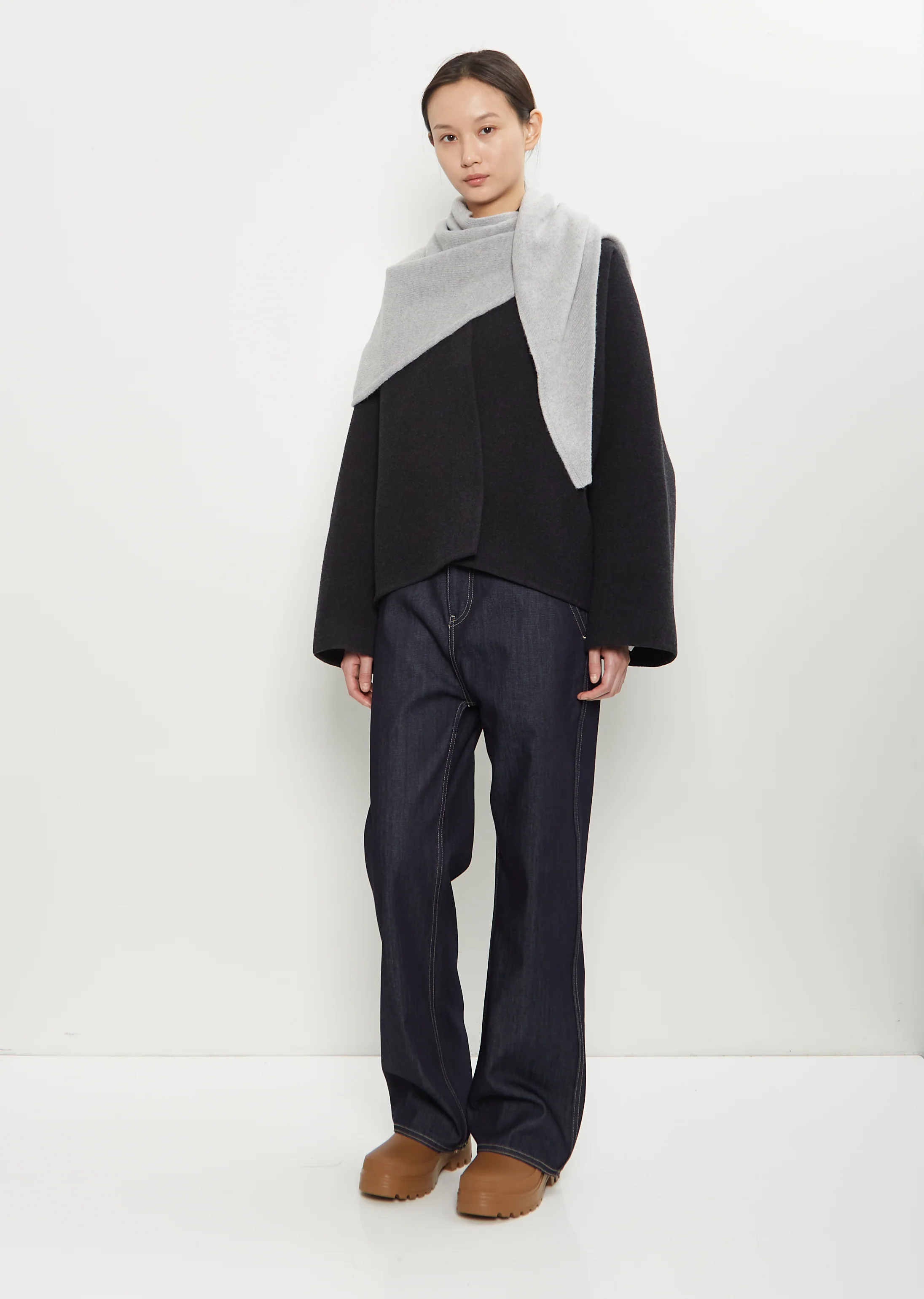 Marc Triangle Scarf — Light Grey - Image 4