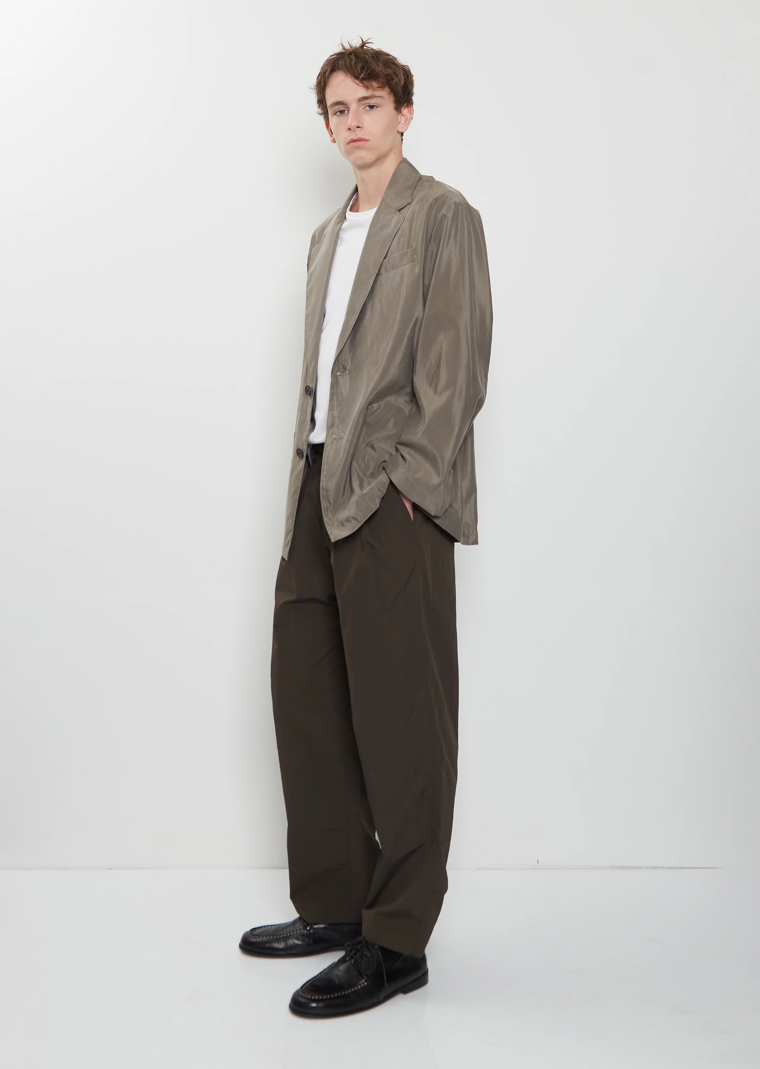 Silk Nylon Single Breasted Jacket - Image 4