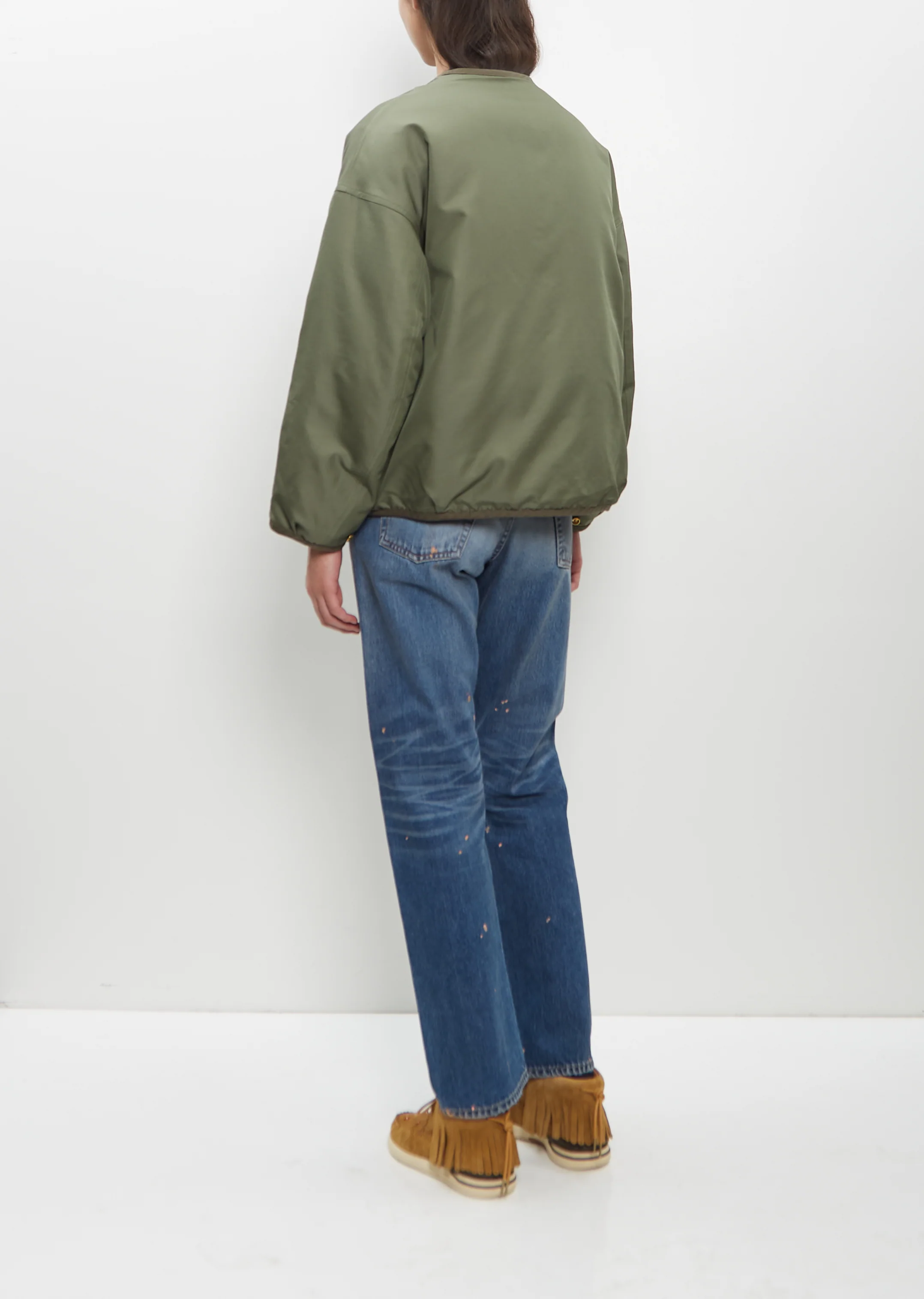 Reversible Liner Down Jacket — Olive - Image 3