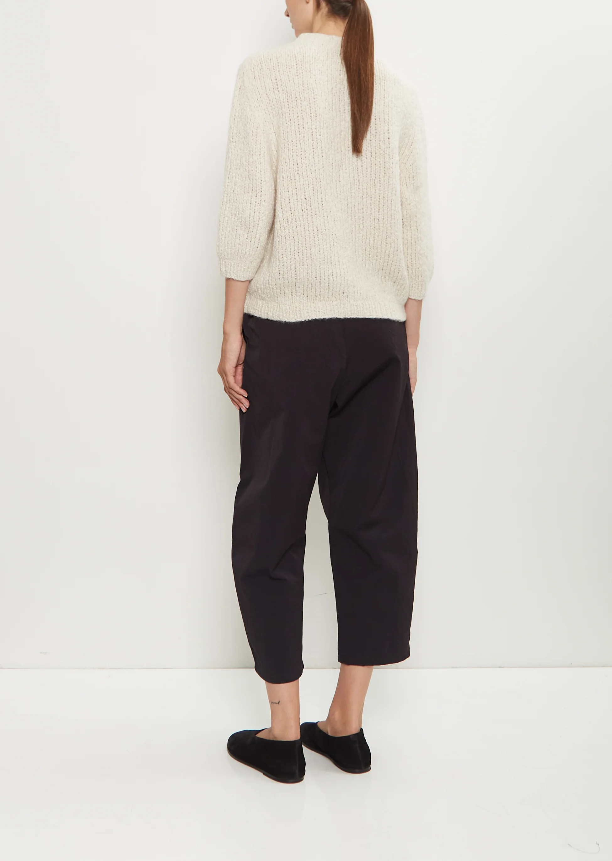 Momo Cashmere Silk Sweater — Ivory - Image 3