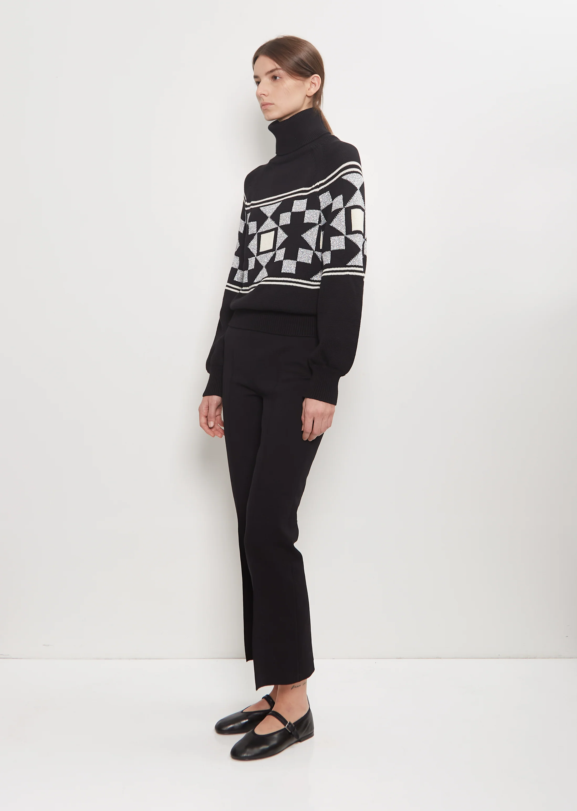 Cotton Lara Fairisle Turtleneck Sweater - Image 4