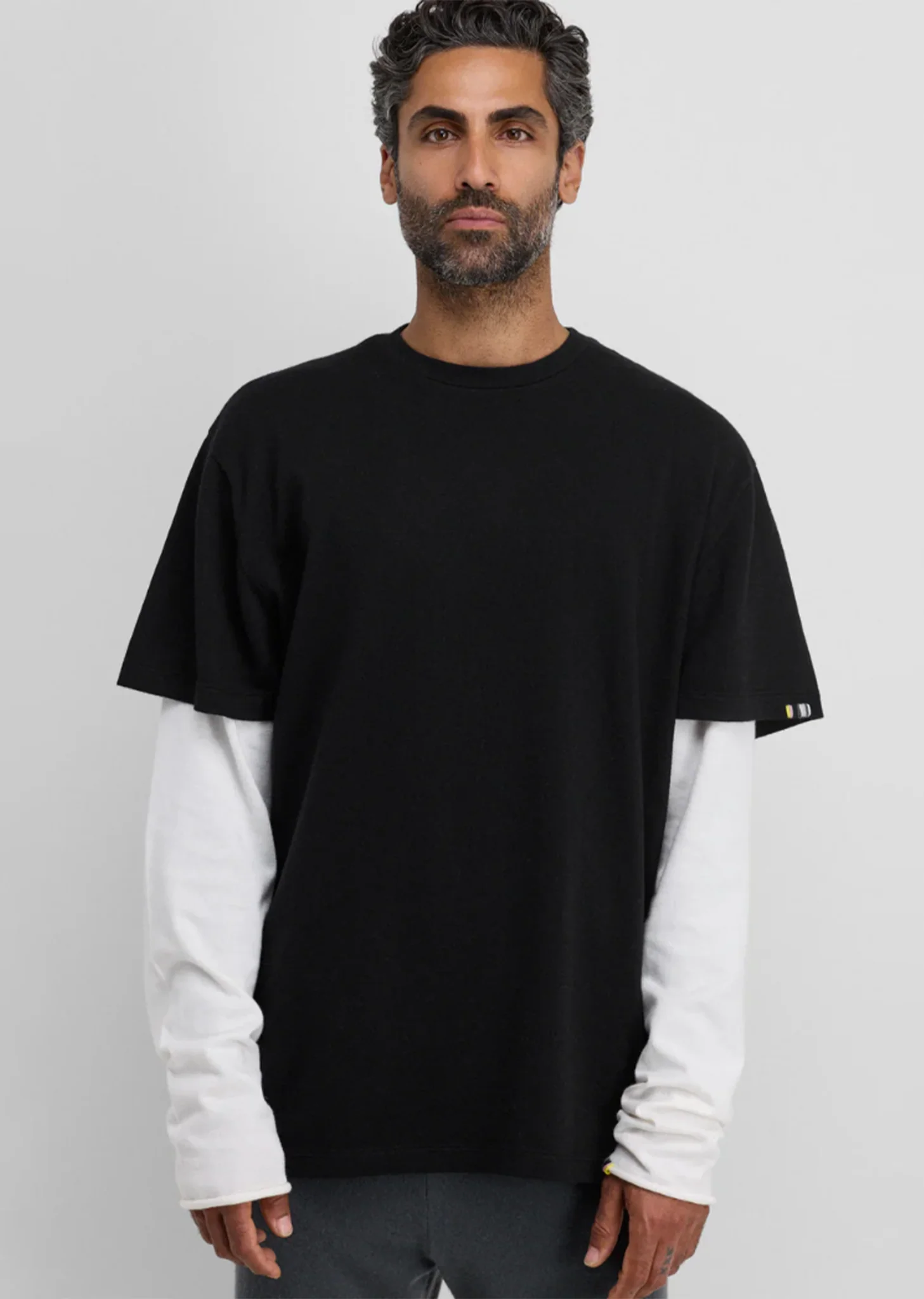 n°269 Rik Cotton Cashmere Top — Raven - Image 3