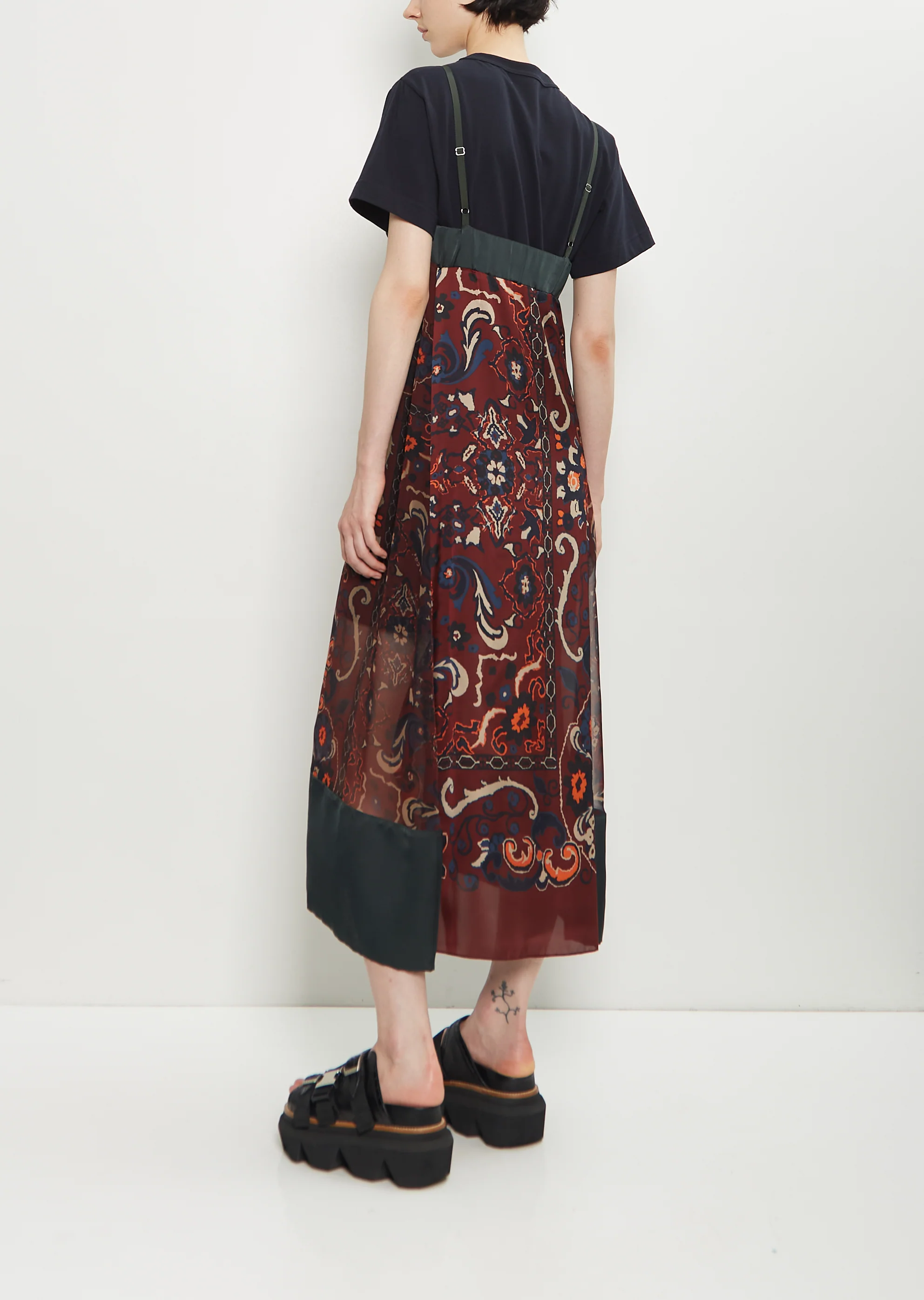 Floral Print Voile Dress - Image 3