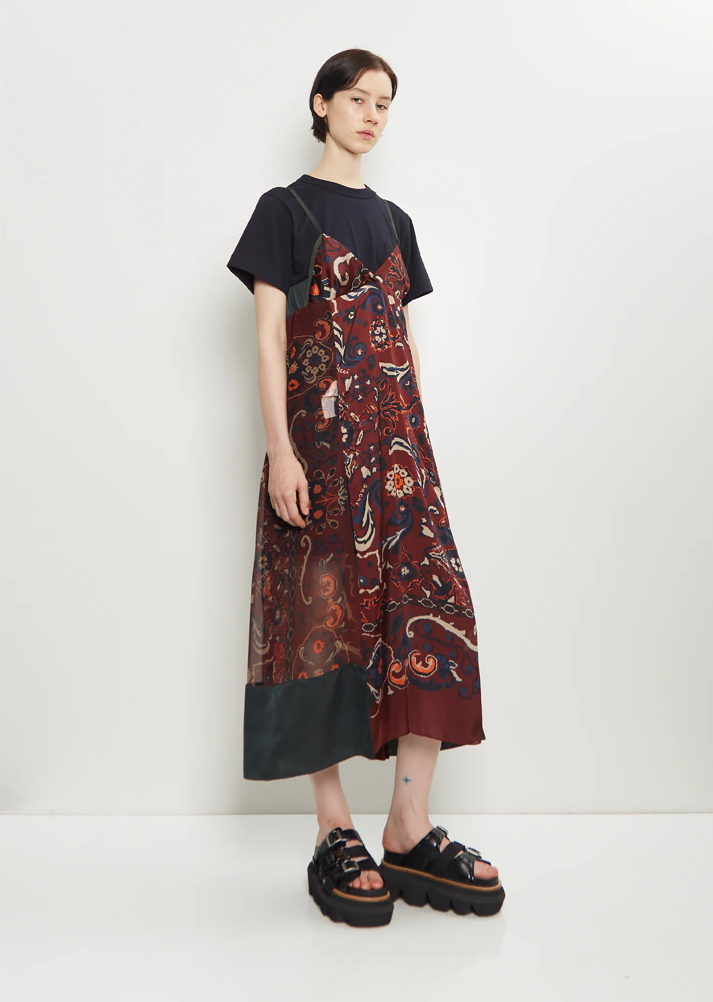 Floral Print Voile Dress - Image 4