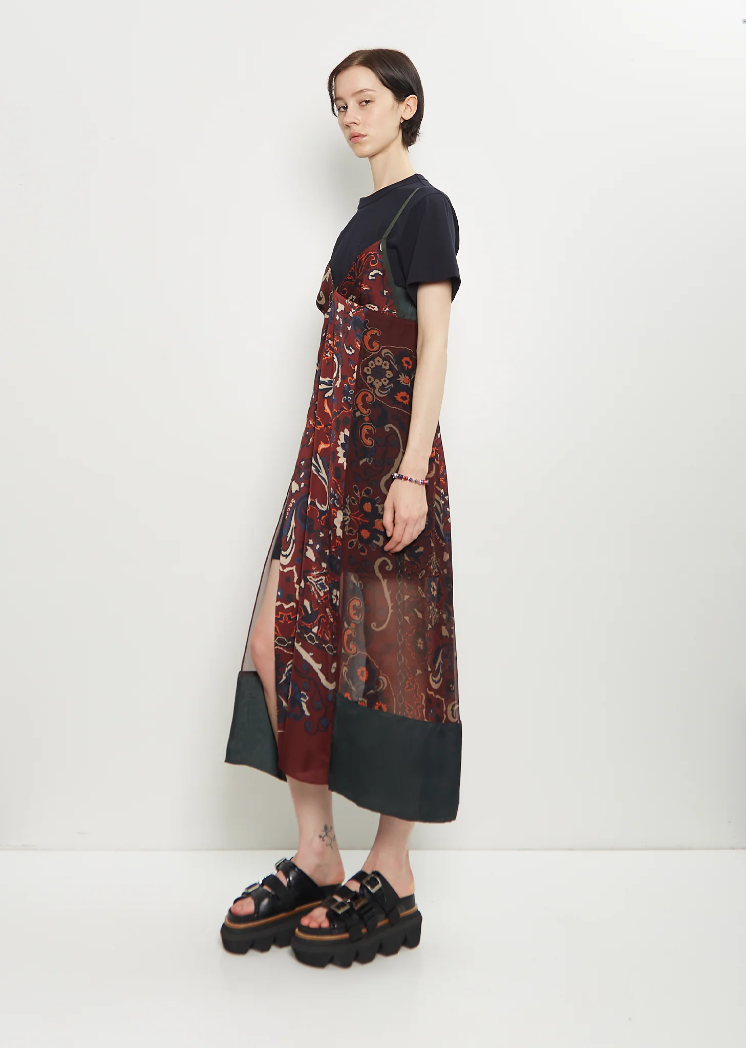 Floral Print Voile Dress - Image 5