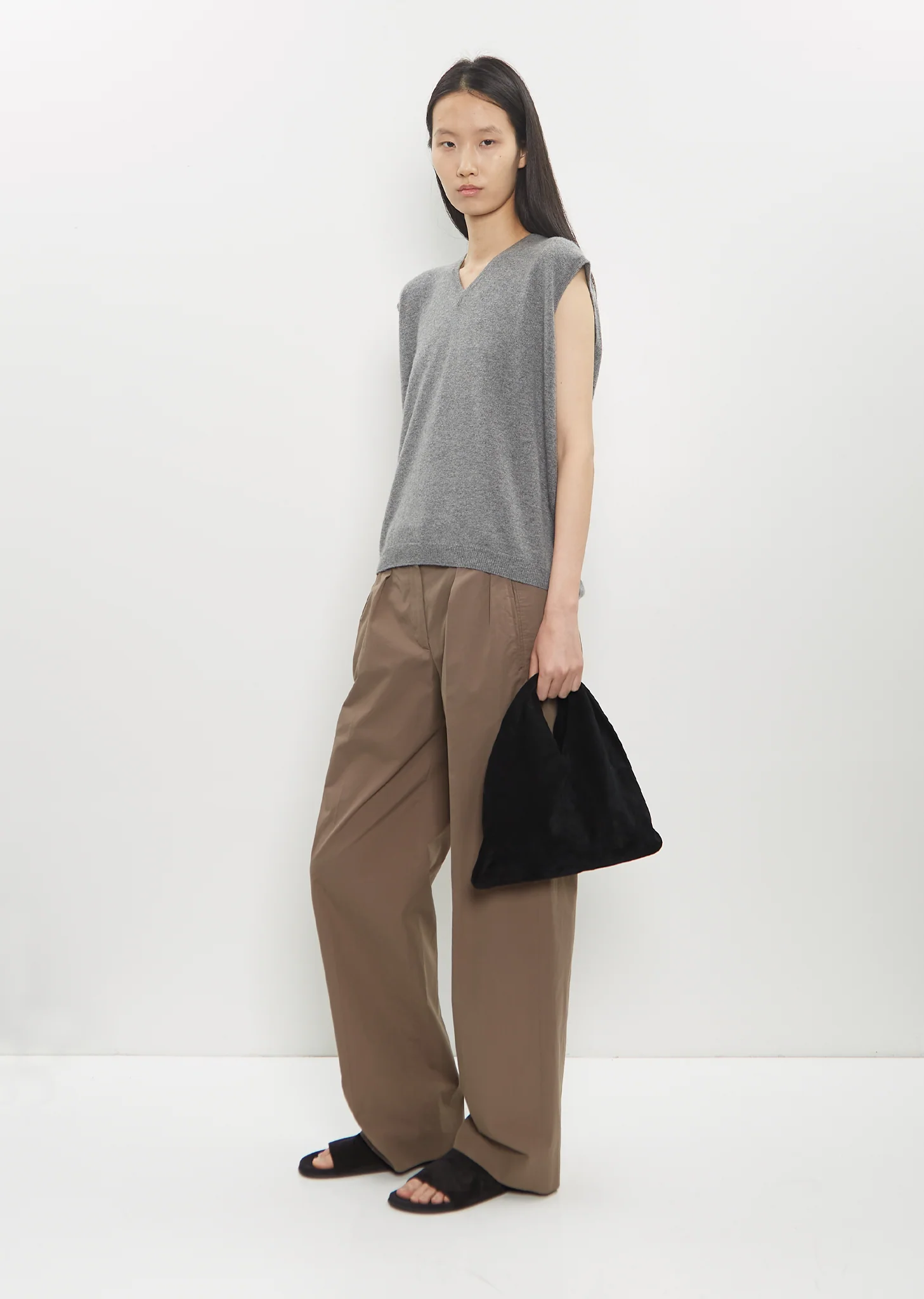 Small Suede Bindle — Black - Image 3