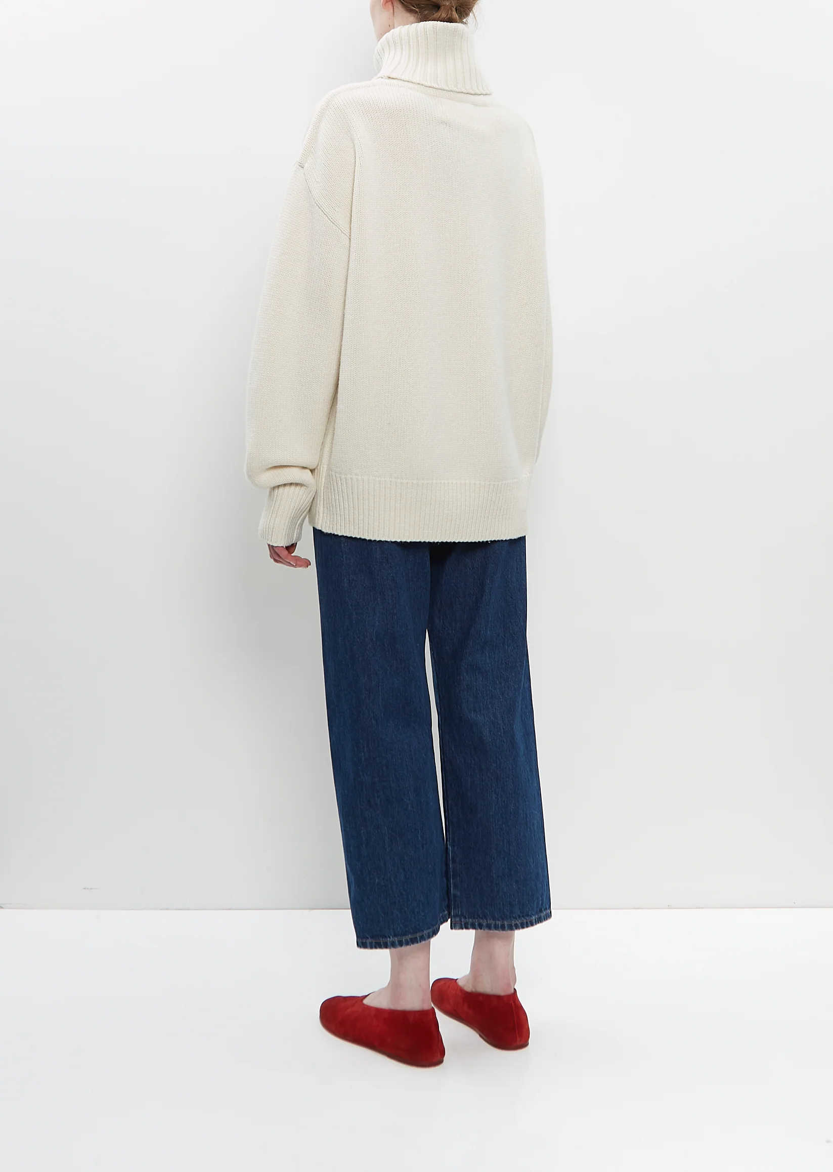 Cashmere n°20 Oversize Xtra Sweater — Chalk - Image 3