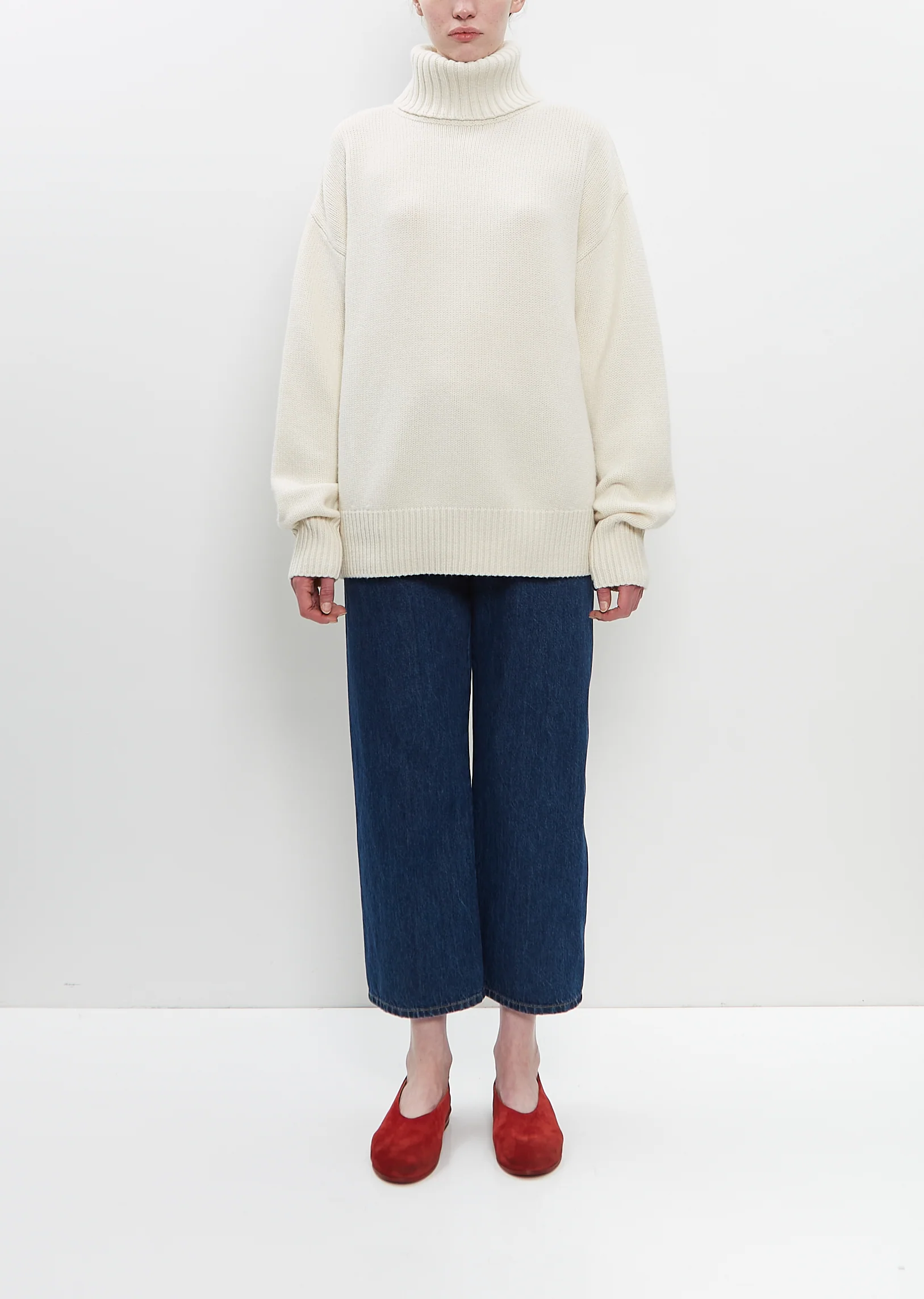 Cashmere n°20 Oversize Xtra Sweater — Chalk - Image 4
