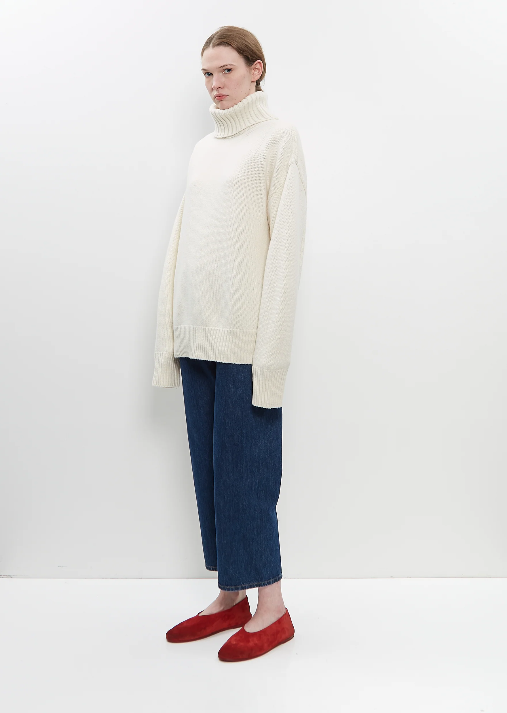 Cashmere n°20 Oversize Xtra Sweater — Chalk - Image 5