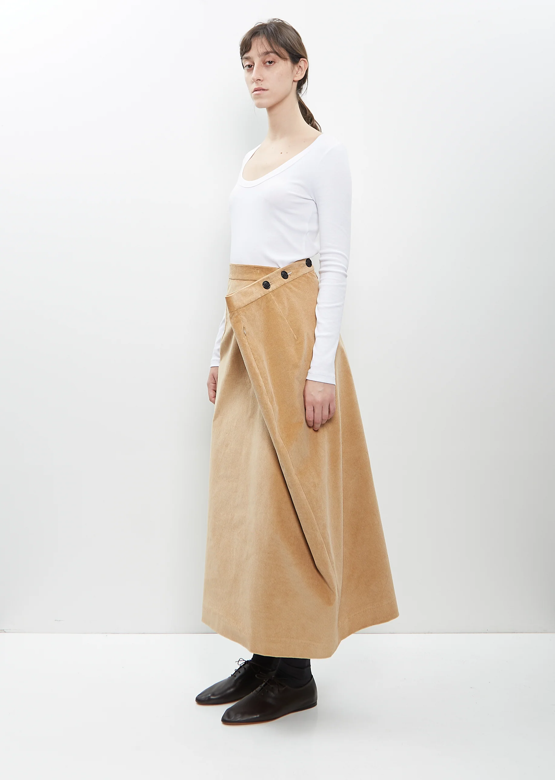Cotton Corduroy Straight Skirt - Image 4