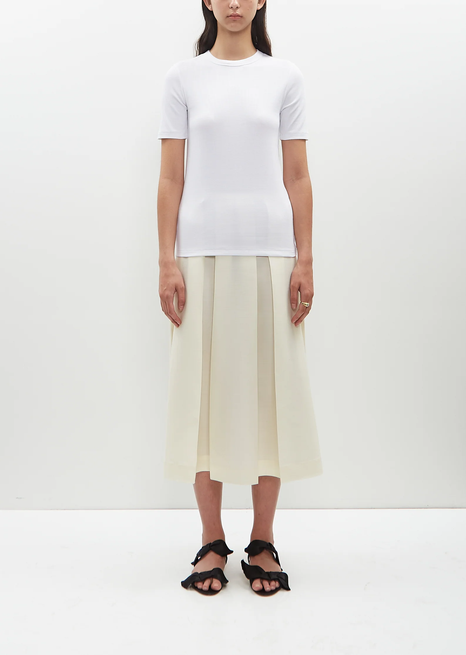 Classic Rib Tee — White - Image 4