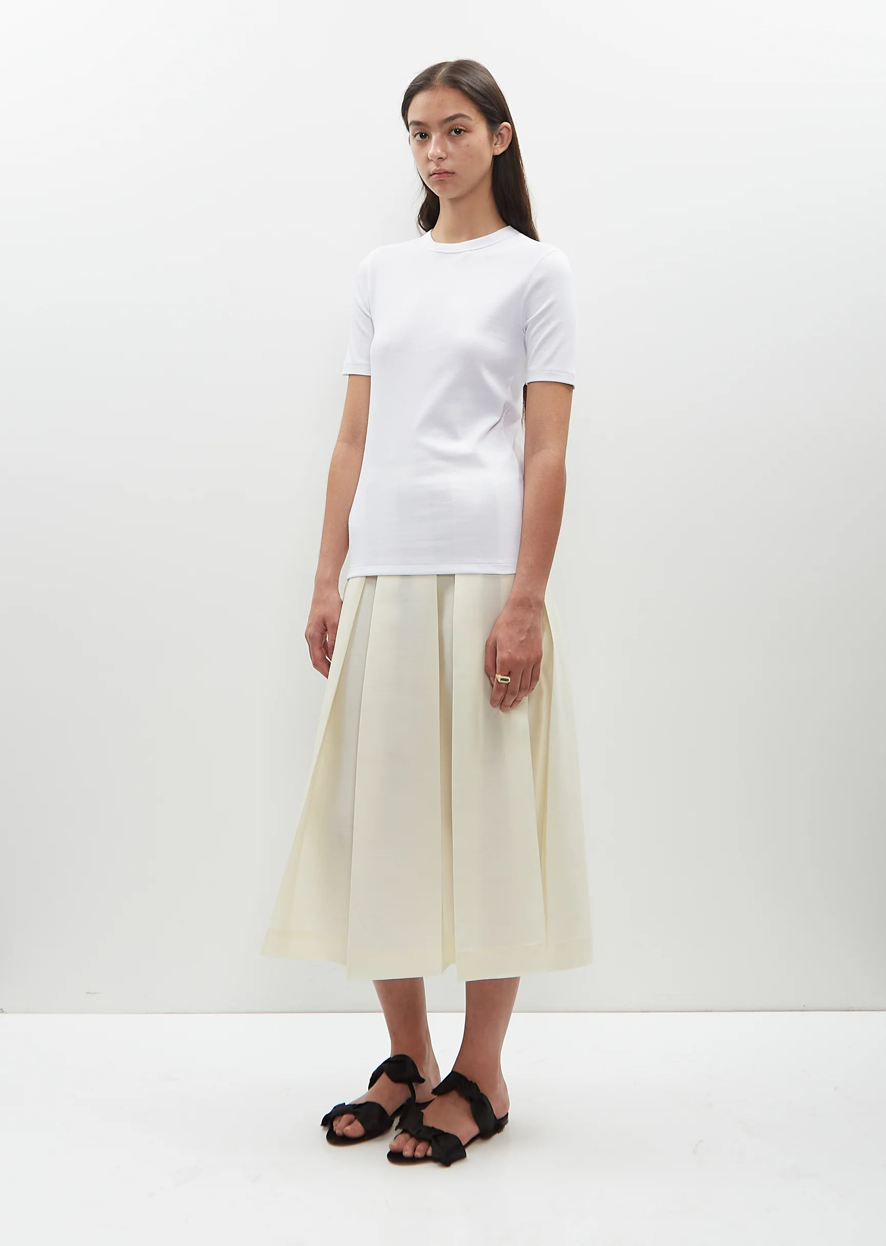 Classic Rib Tee — White - Image 5