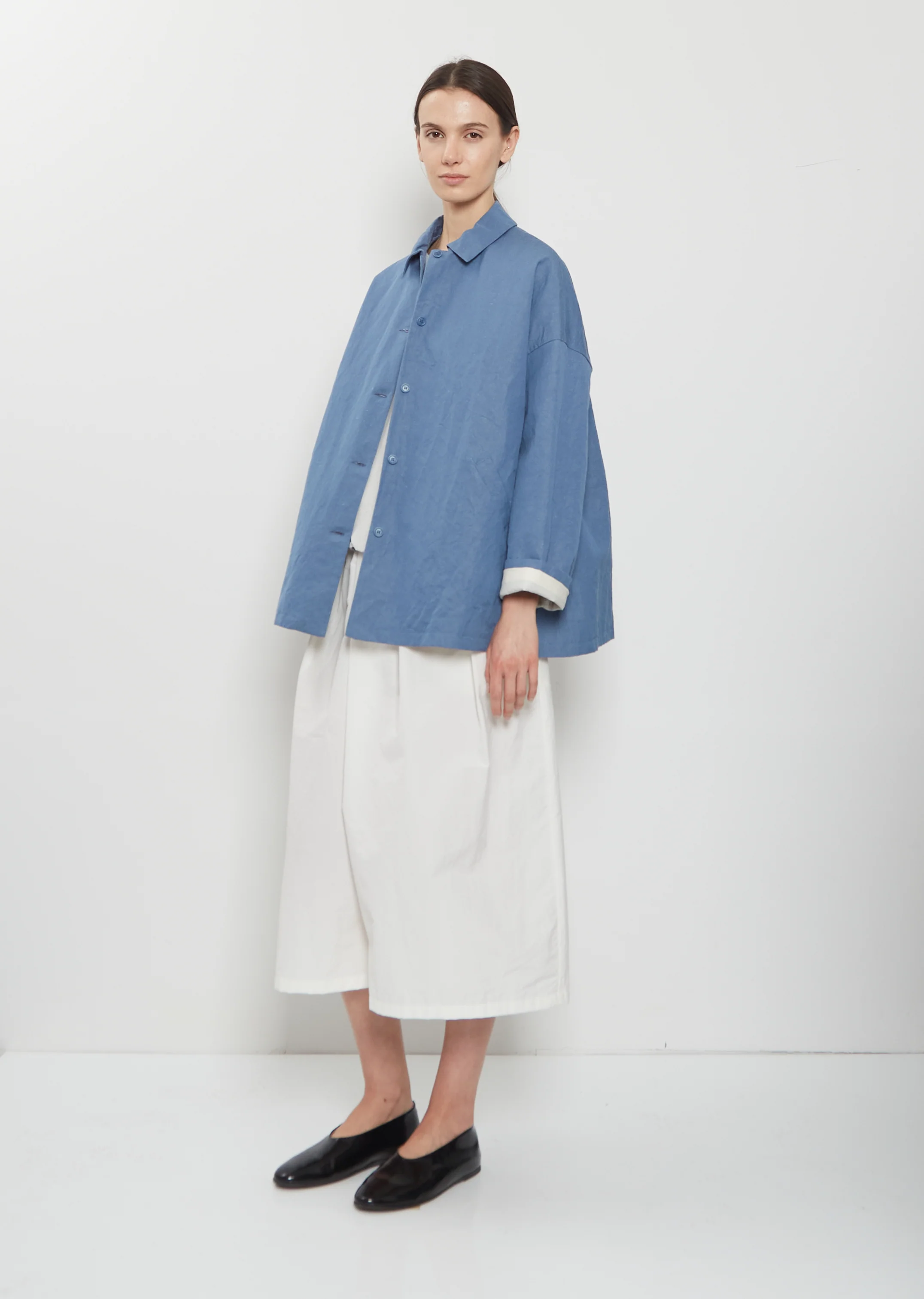 Dense Cotton Linen Mac Jacket - Image 4
