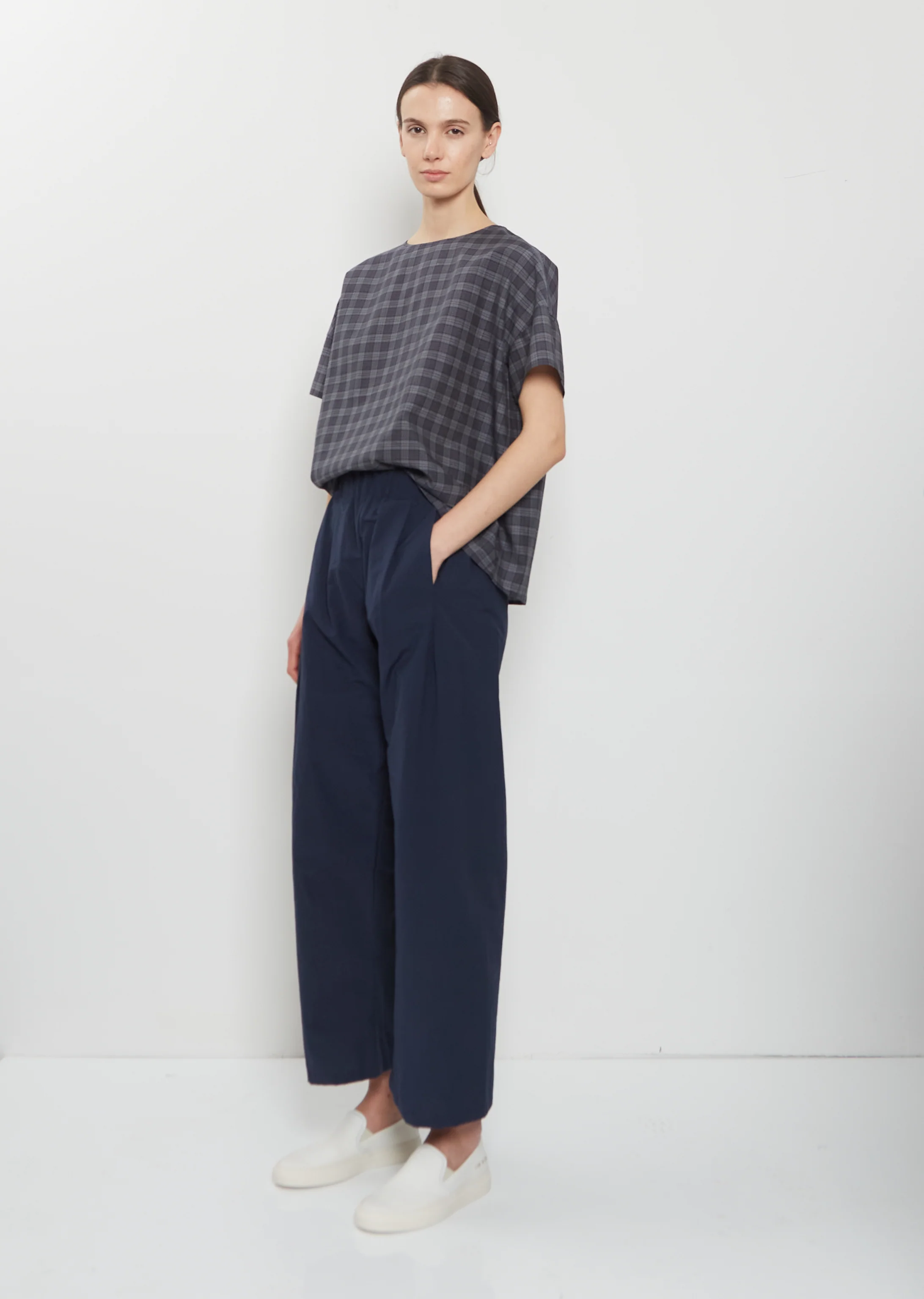 Technical Cotton Straight Trousers - Image 4