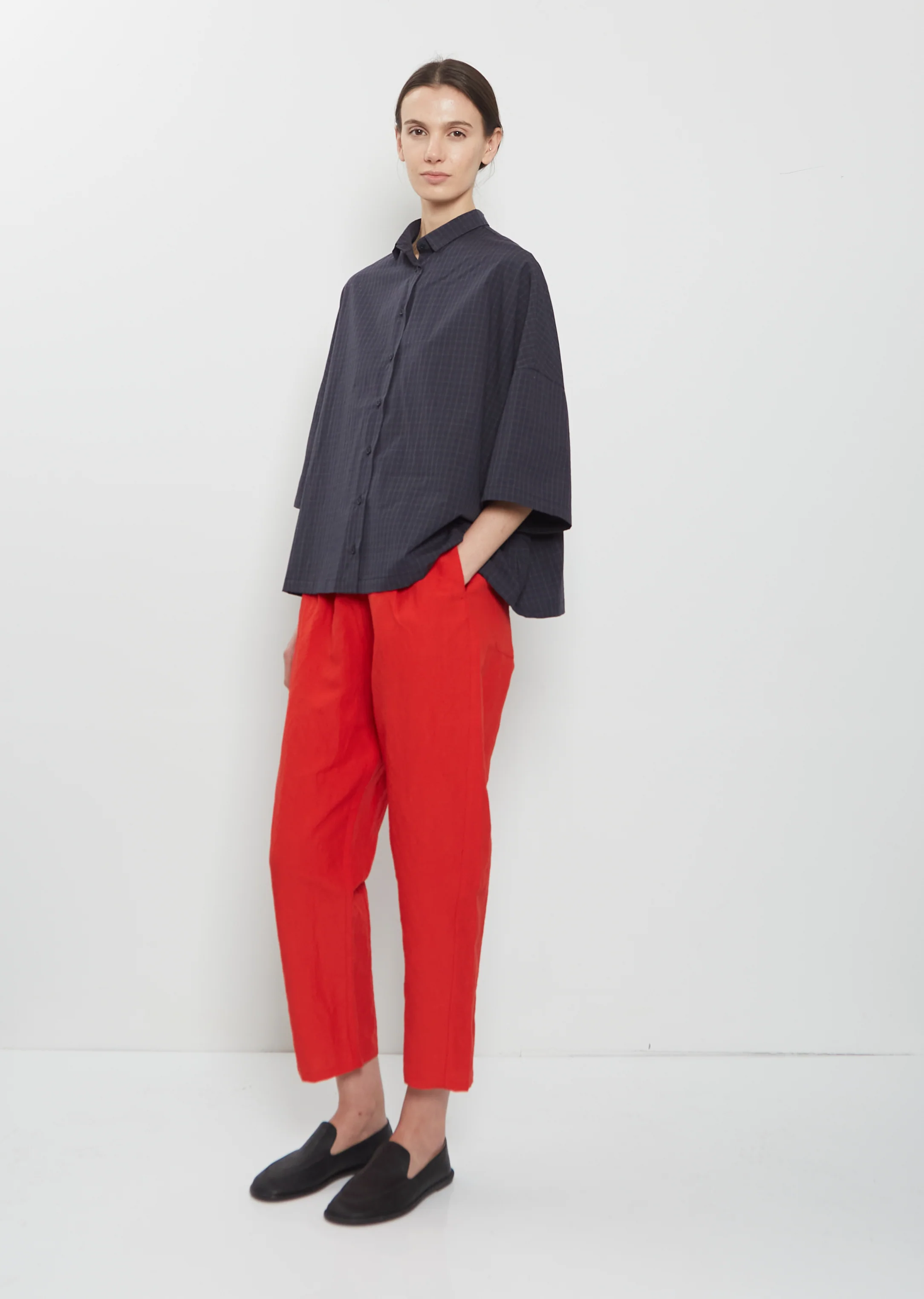Three-Quarter Sleeves Cotton Shirt - Image 4
