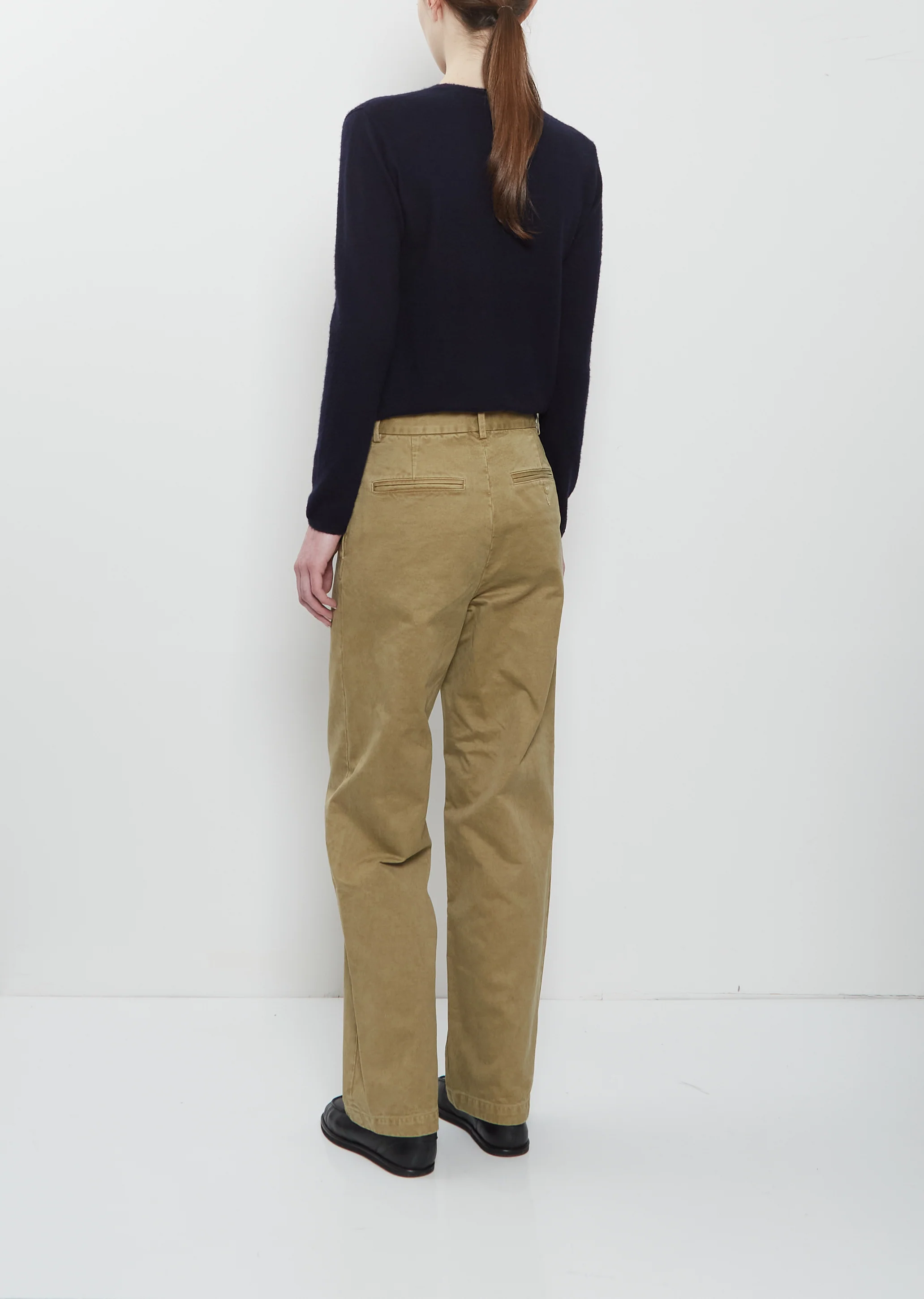 Dyed Cotton Chino Pants — Beige - Image 3