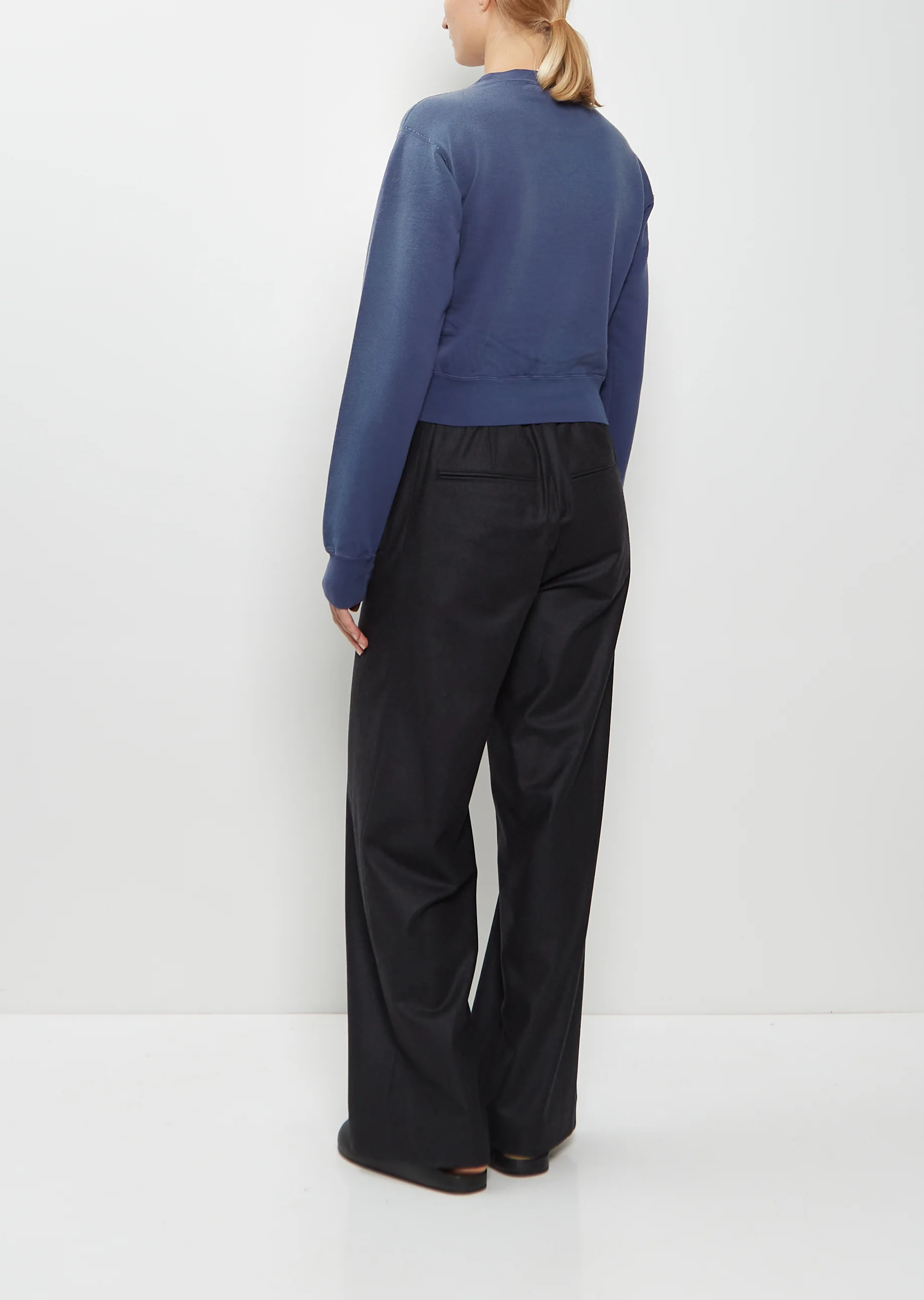 Dyed Pima Cotton Sweatshirt — Light Navy - Image 3