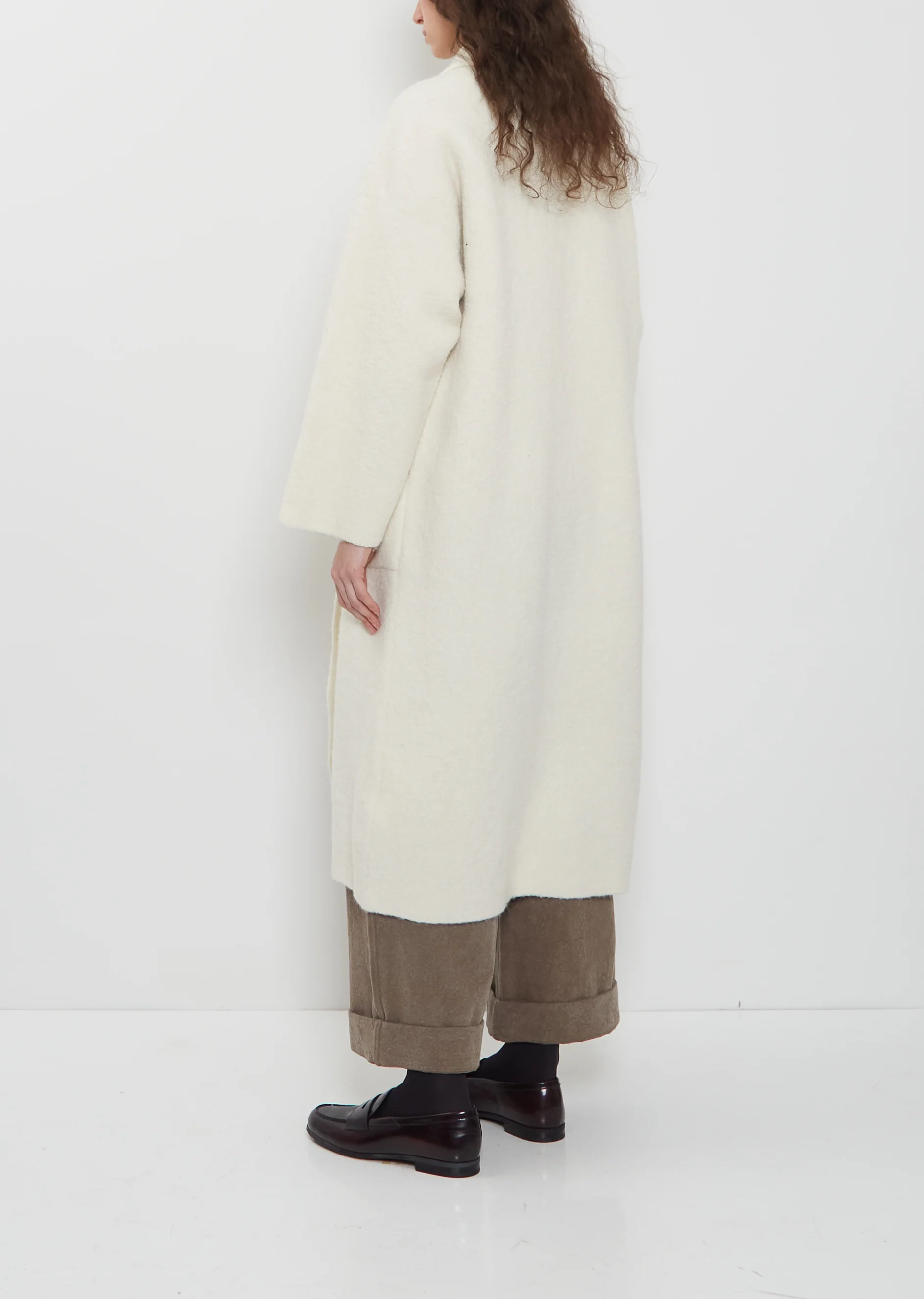 Double Face Alpaca Wool Long Coat - Image 3