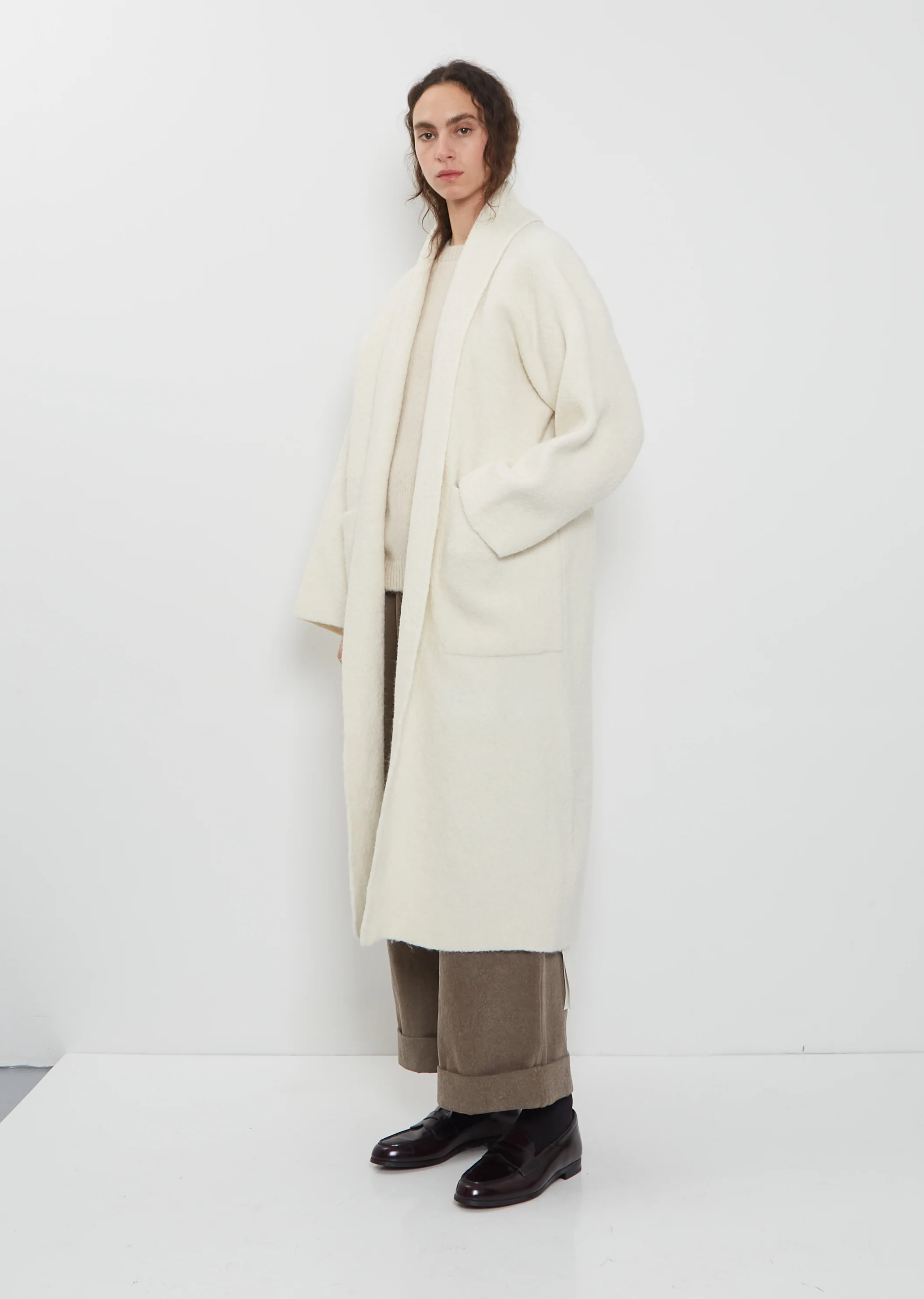 Double Face Alpaca Wool Long Coat - Image 4