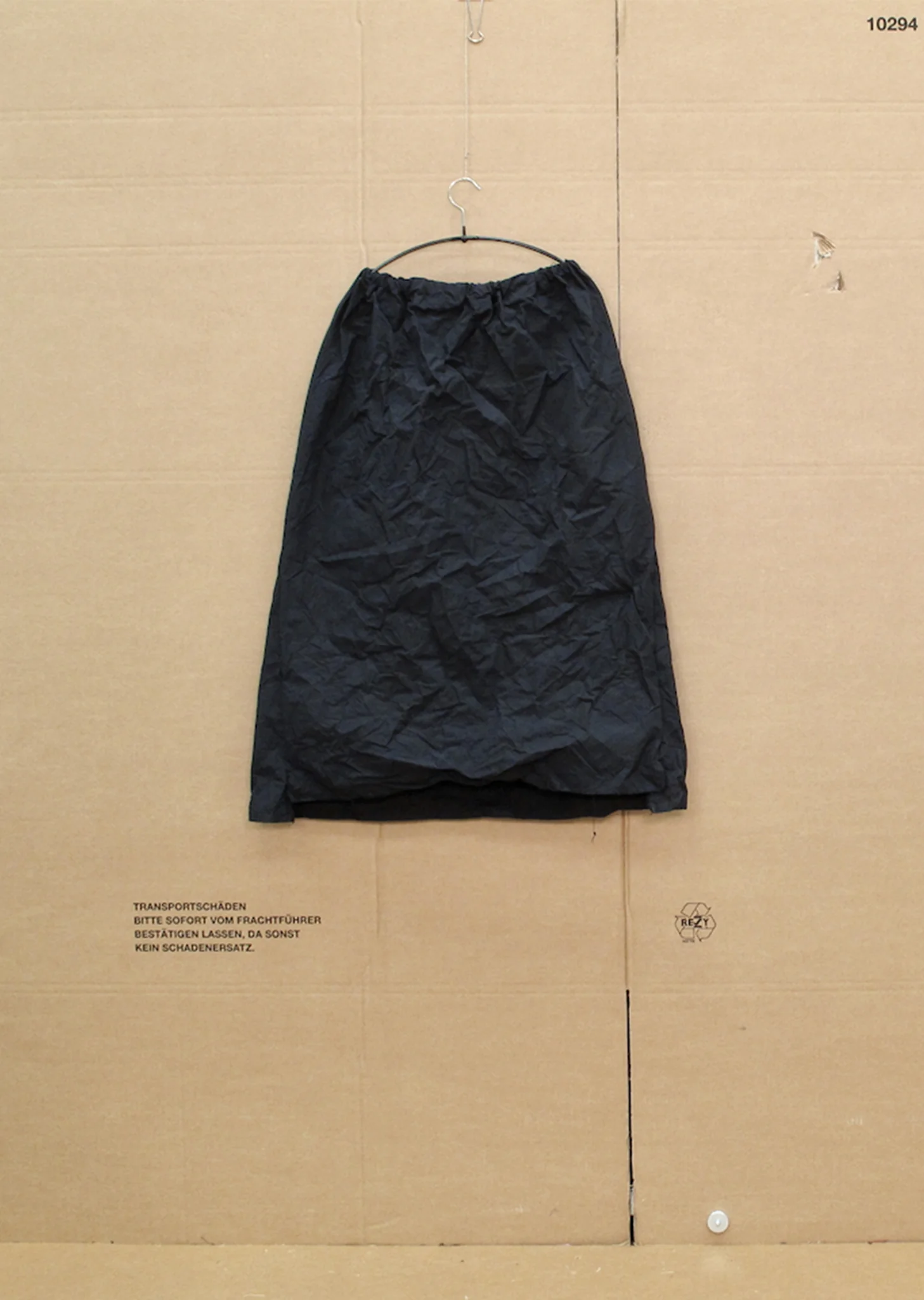 Paper Cotton Twisted Midi Skirt B-OE — Black - Image 5