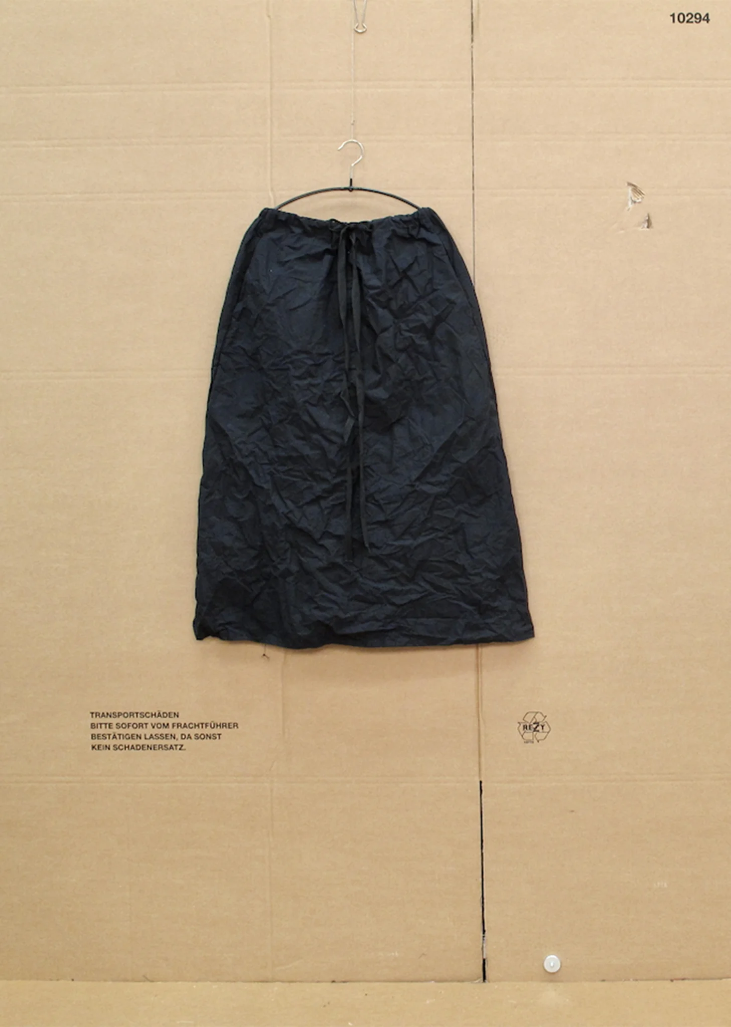 Paper Cotton Twisted Midi Skirt B-OE — Black - Image 6