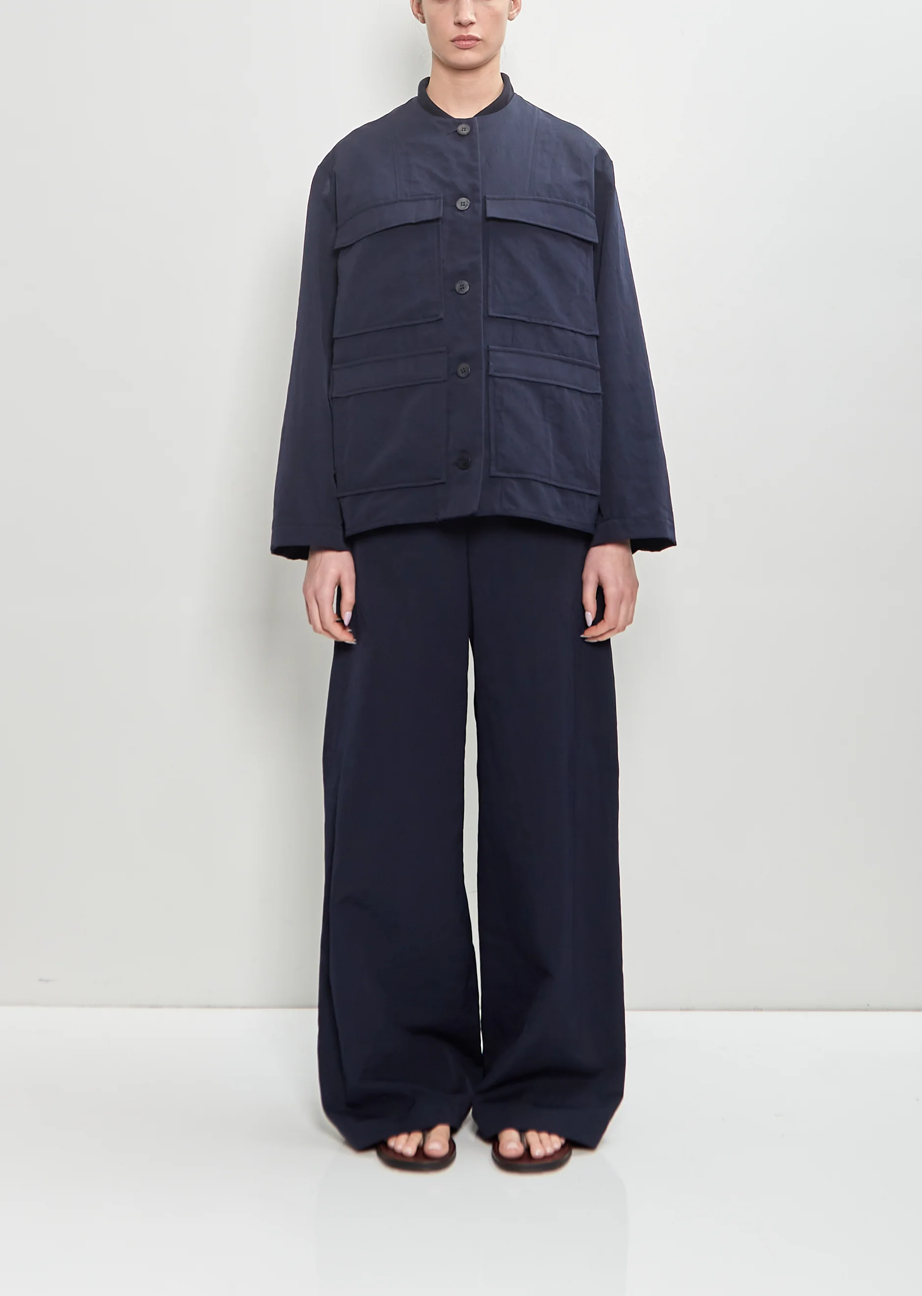 Linen Blend Work Jacket - Image 5