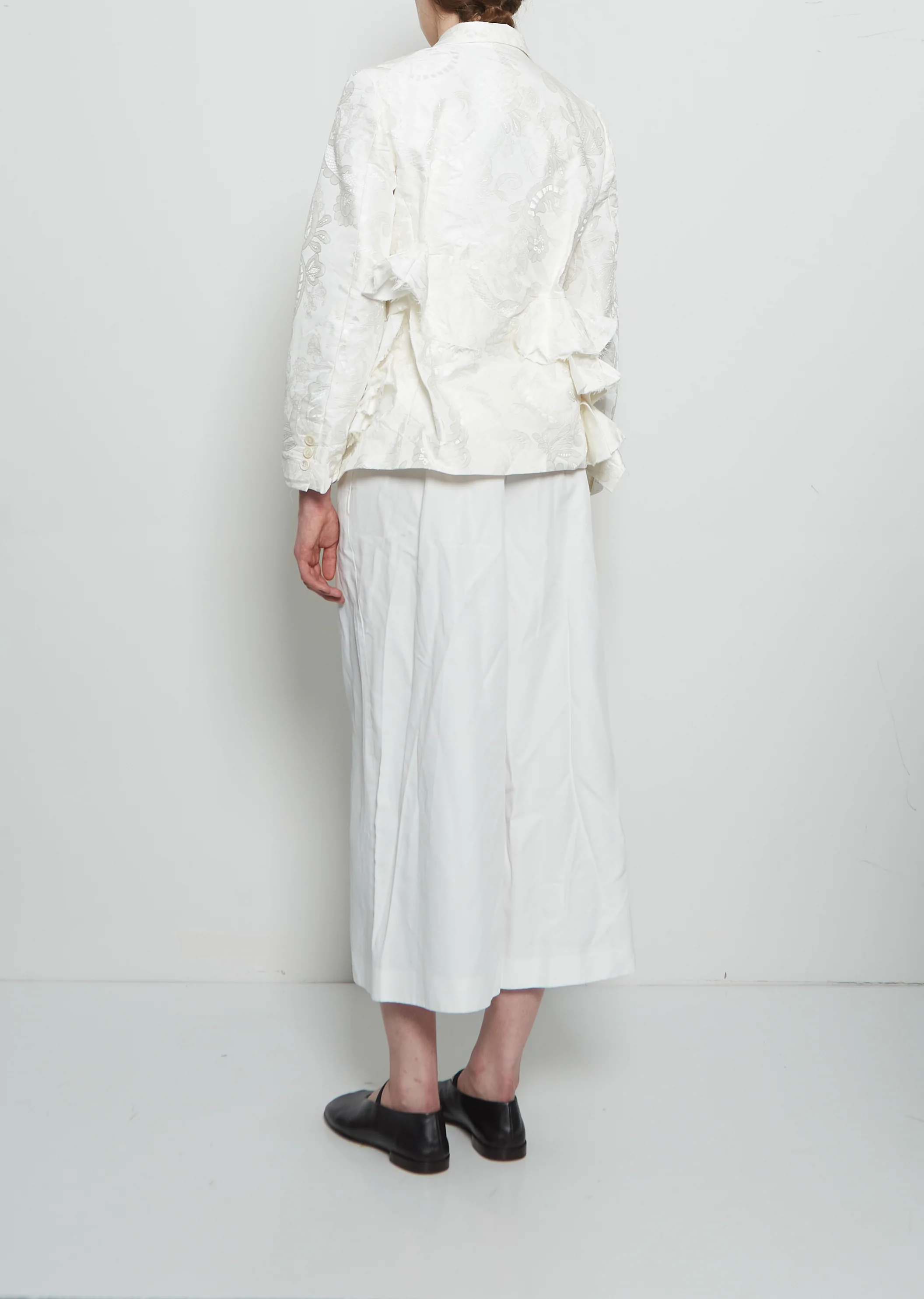 Grosgrain Lace Ruched Blazer - Image 3