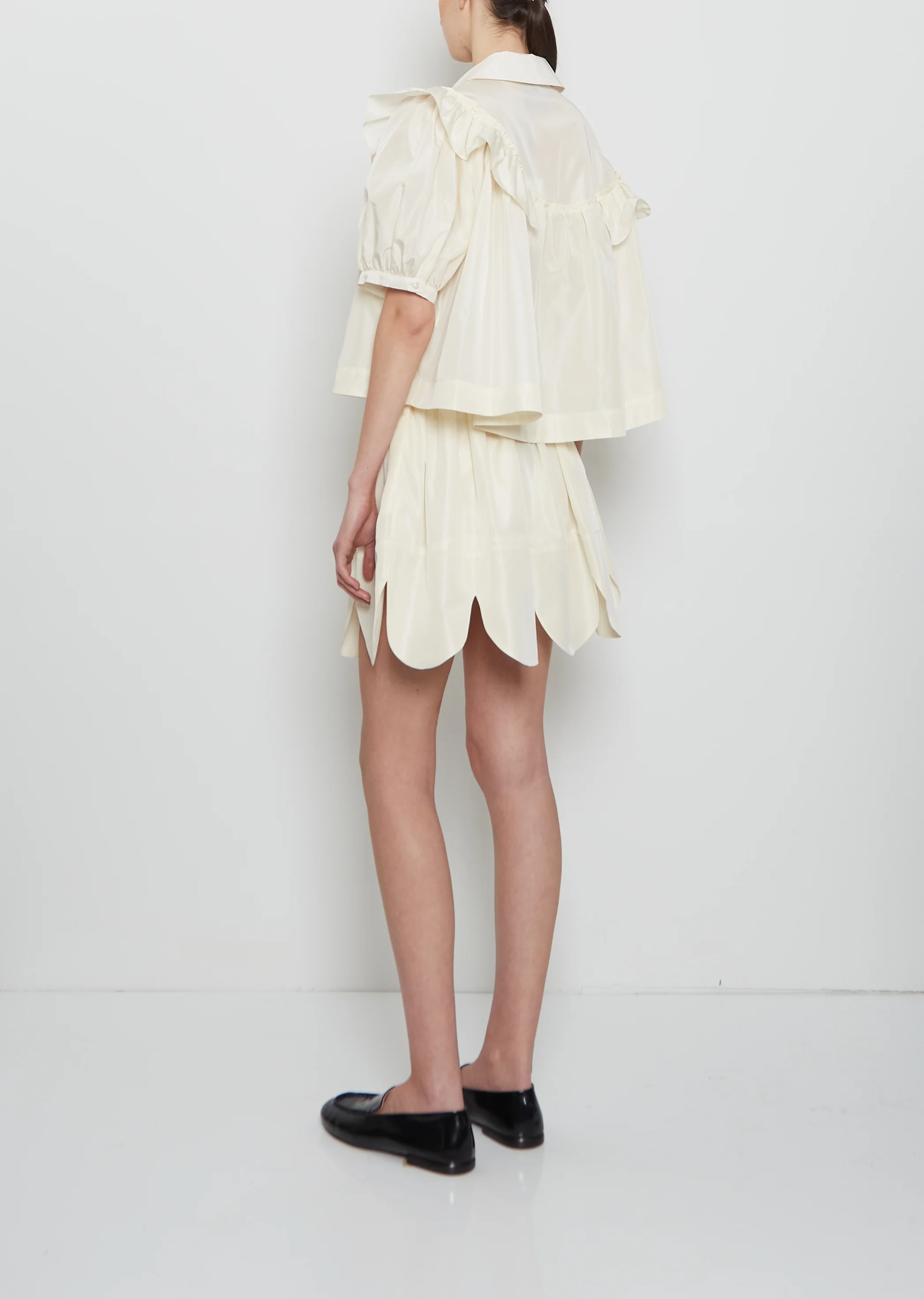 Puff Sleeve Cropped Shirt - Image 3